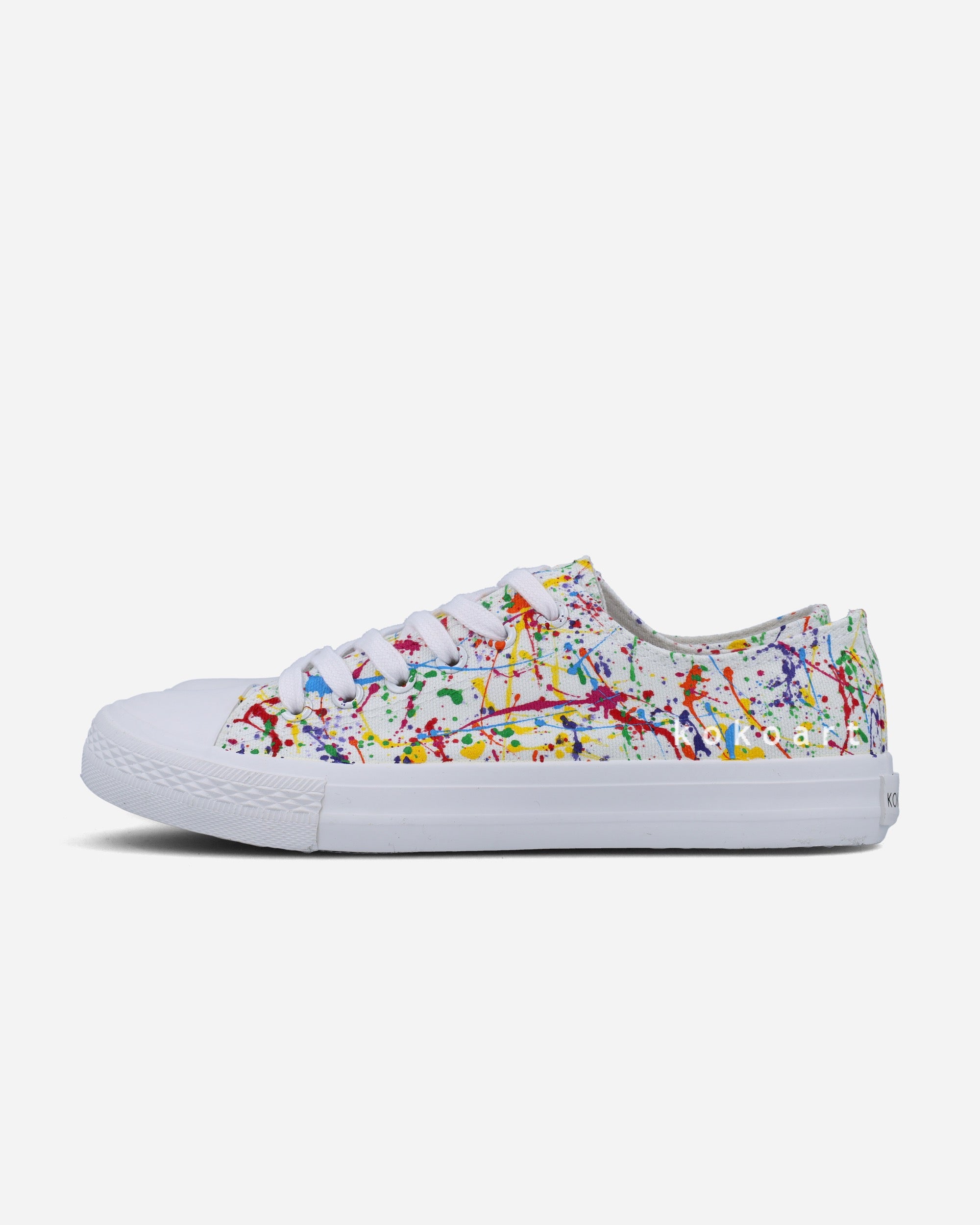 Rainbow Paint Splatter Hand Painted Shoes