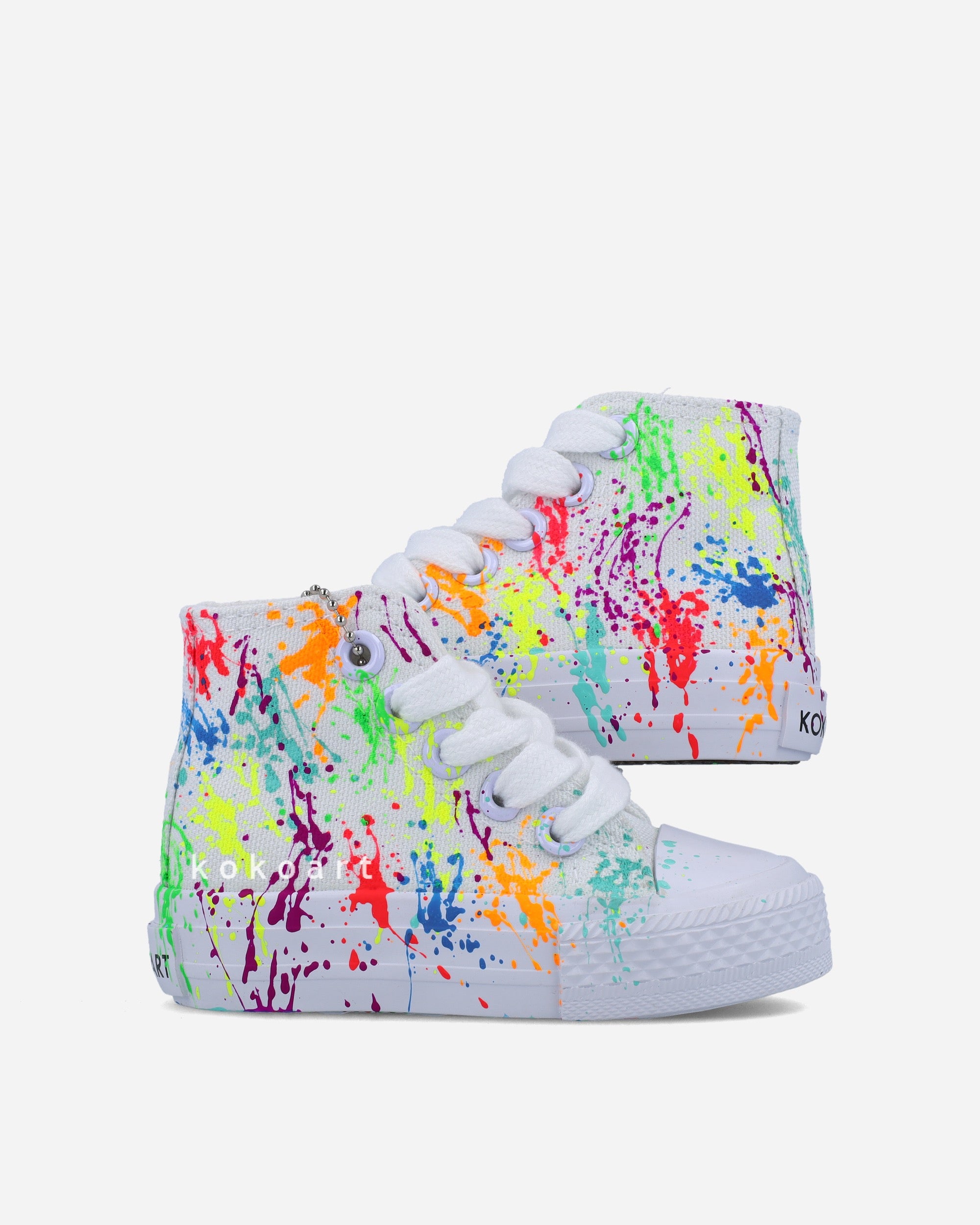 Neon Splatters Hand Painted Shoes