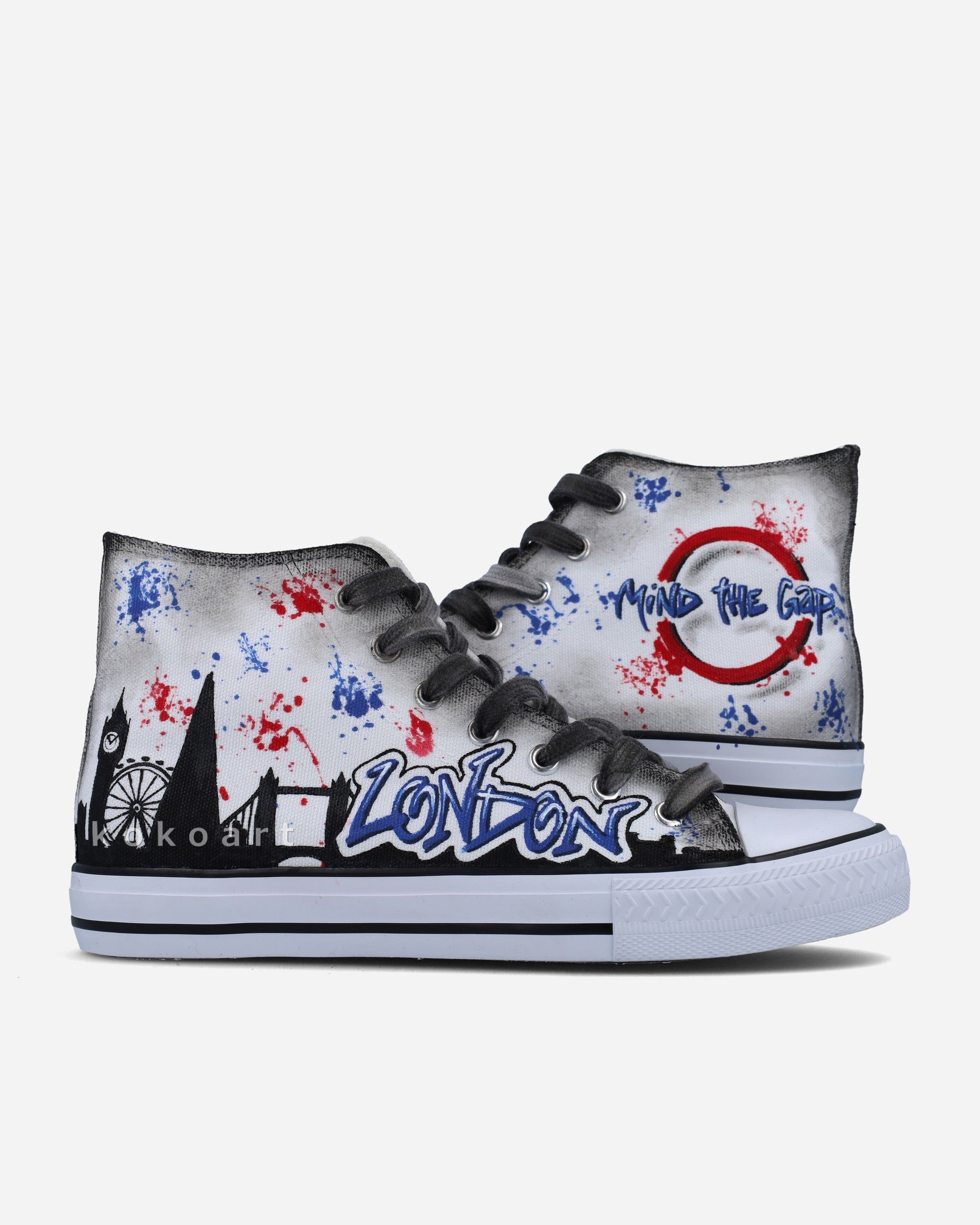London Skyline Hand Painted Shoes
