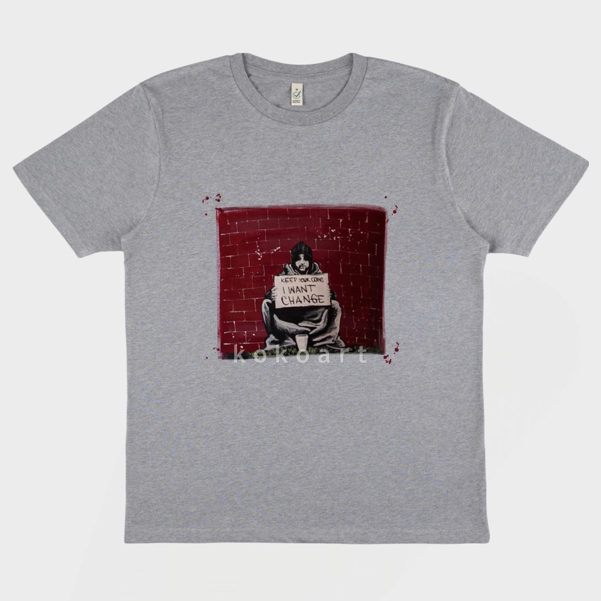 Banksy - Hand painted Organic Cotton Clothing