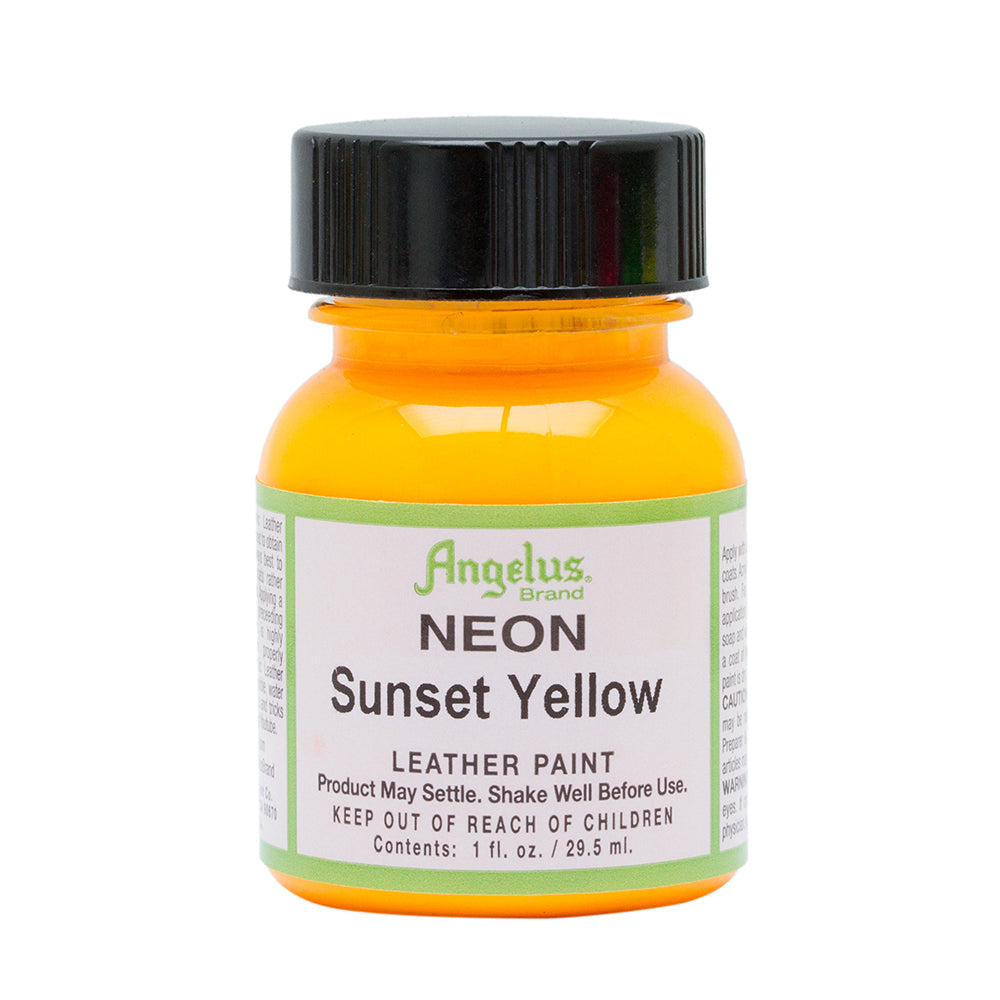 Angelus Neon Sunset Yellow Leather Paint 091