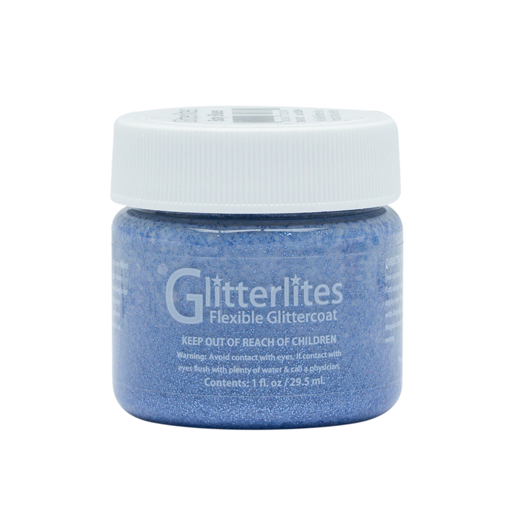 Angelus Glitter Leather Paint - Baby Blues 149