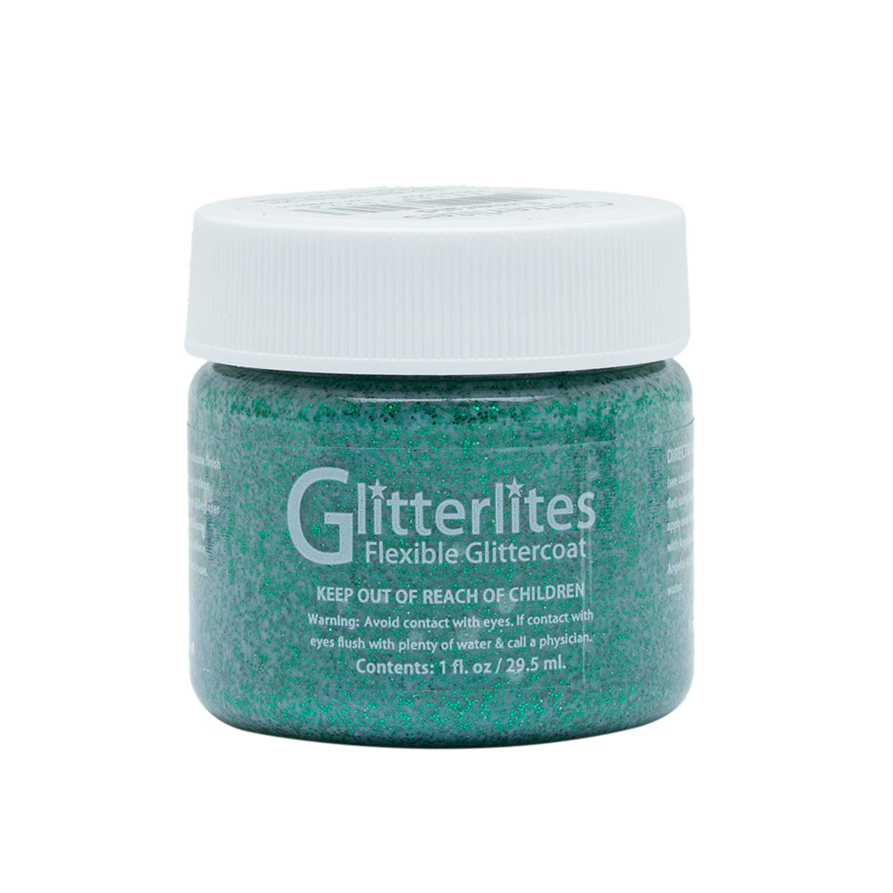 Angelus Glitter Leather Paint - Emerald 145