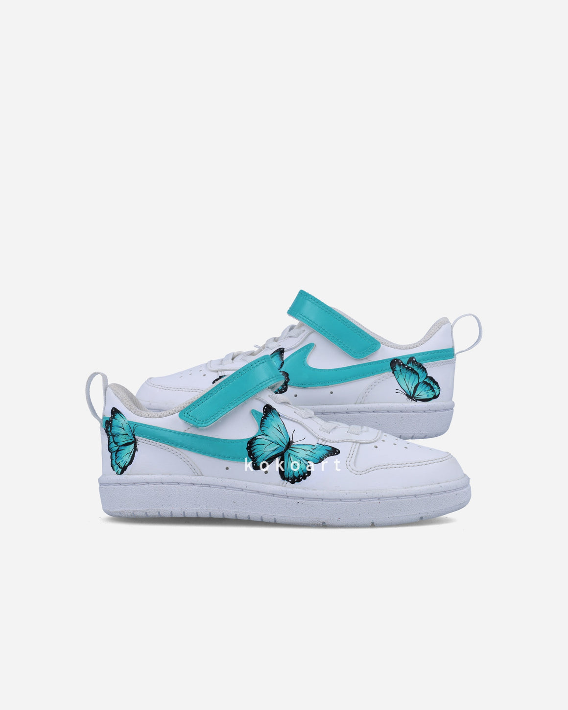 Kids AF1 Easy on Turquoise Butterflies
