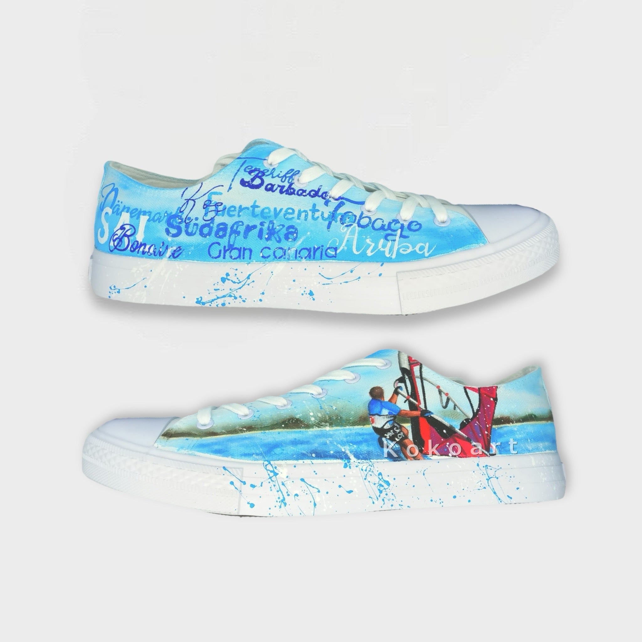Surf Hand Painted Shoes