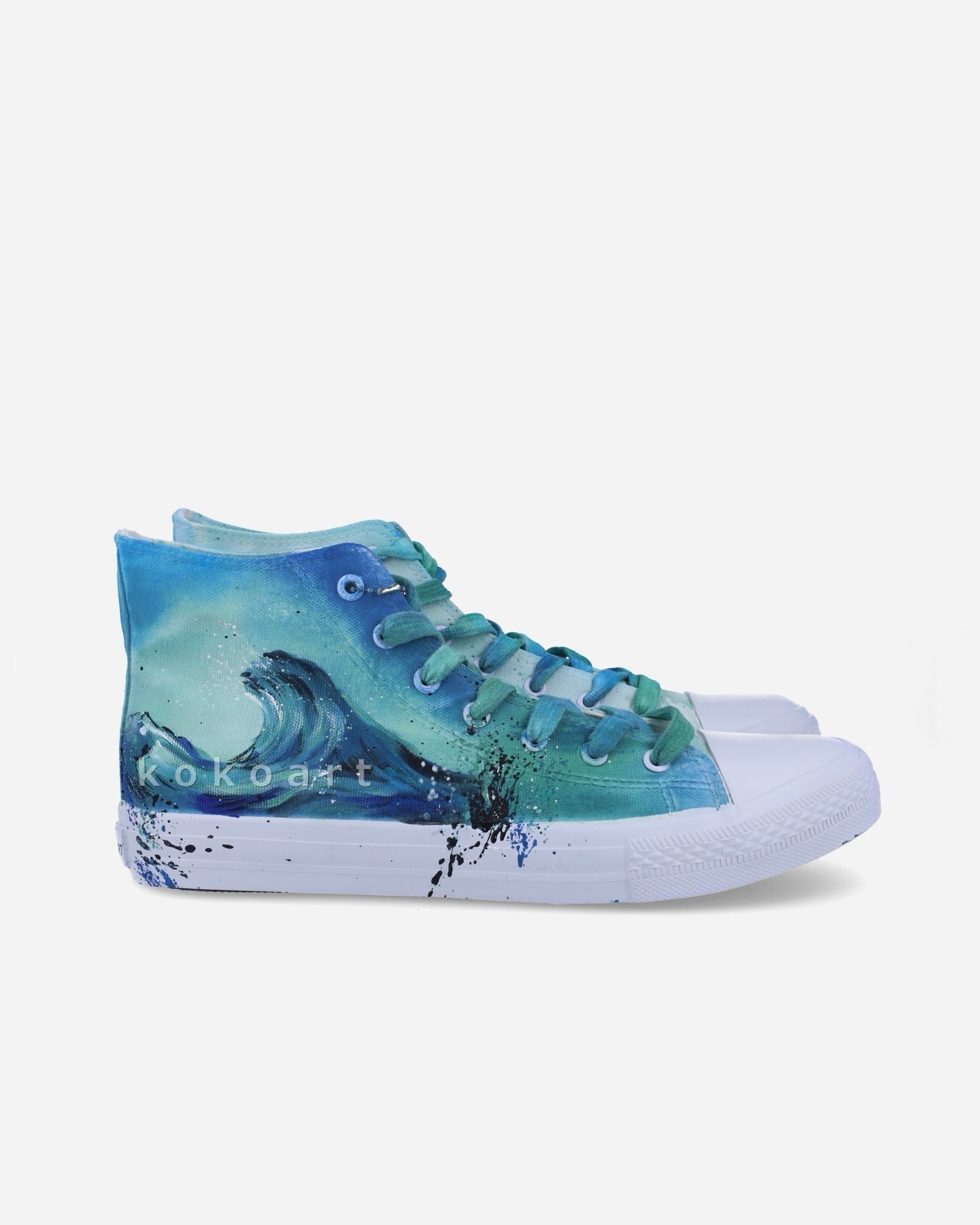 Waves Hand Painted Shoes