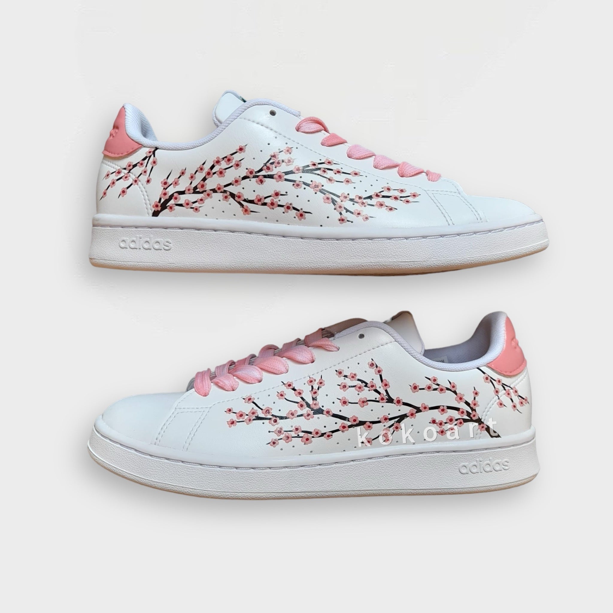 Stan Smith Hand Painted Cherry Blossom