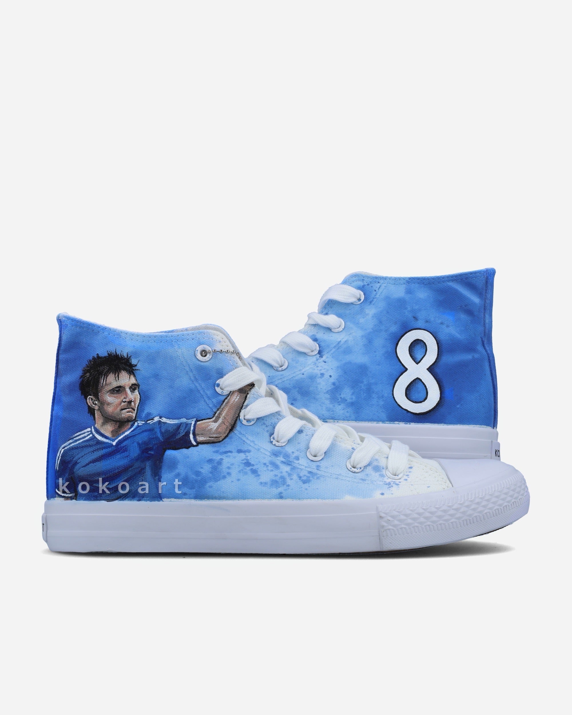 Football Player Hand Painted Shoes