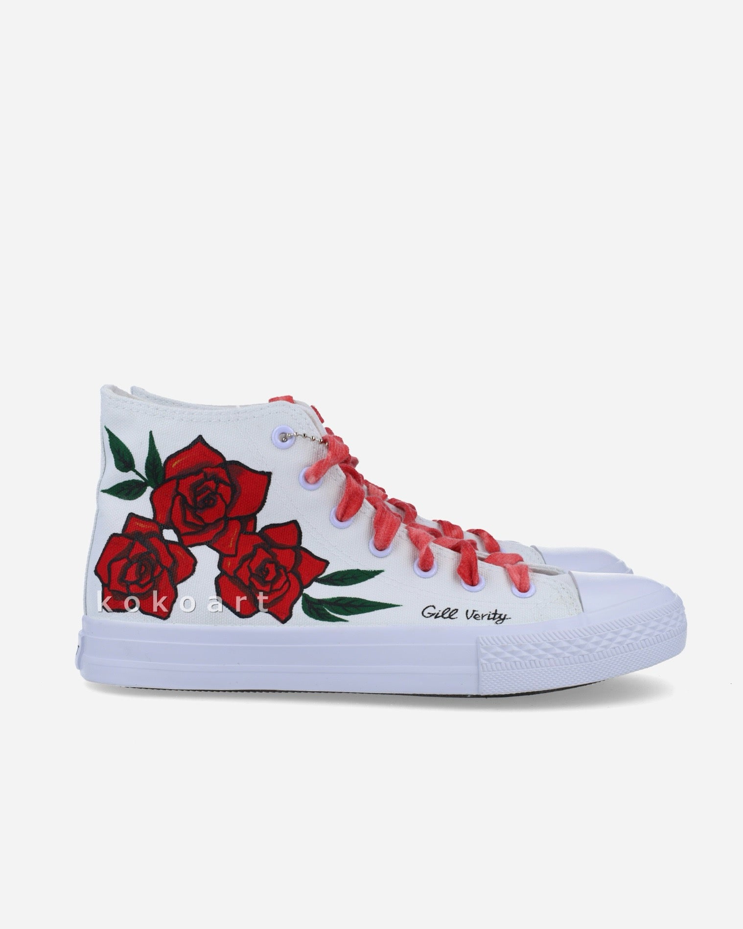 Red Roses Hand Painted Shoes