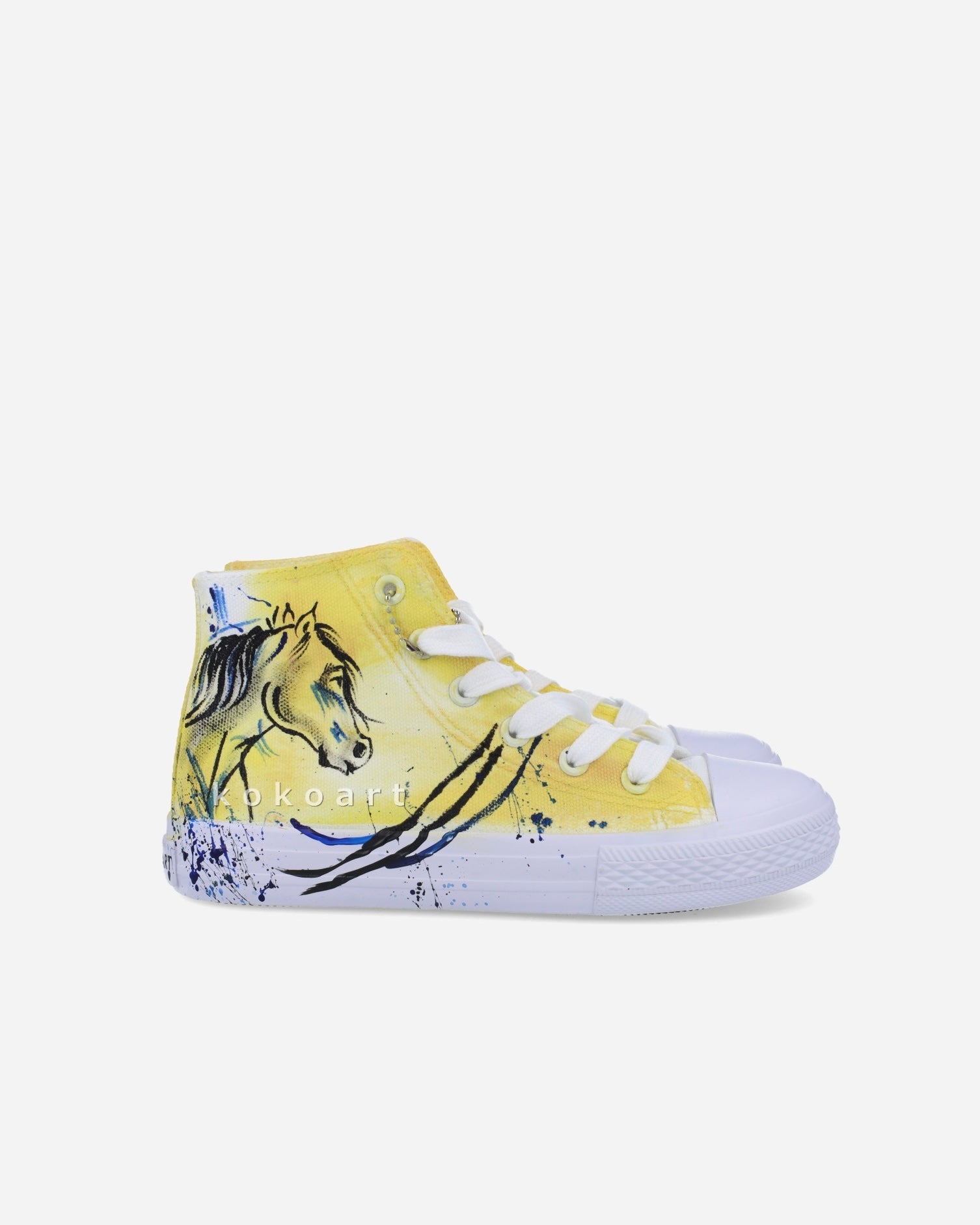 Abstract Horses Hand Painted Shoes
