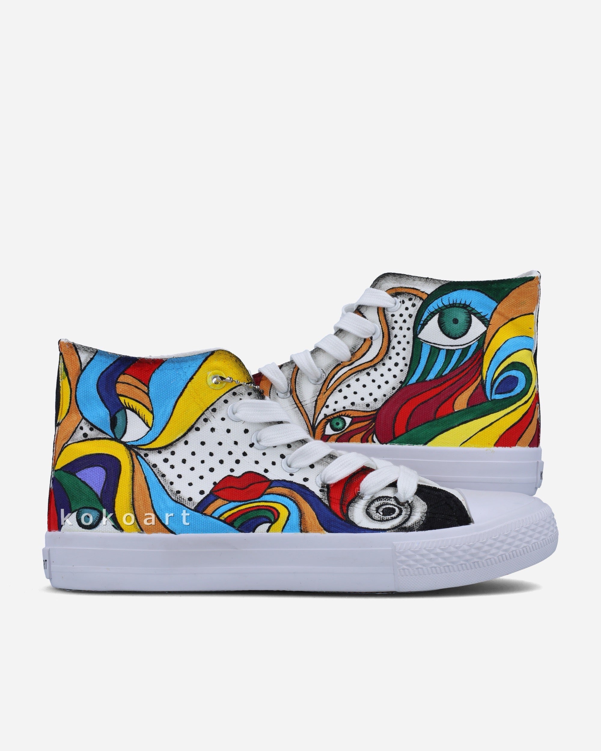 Abstract Pattern Hand Painted Shoes