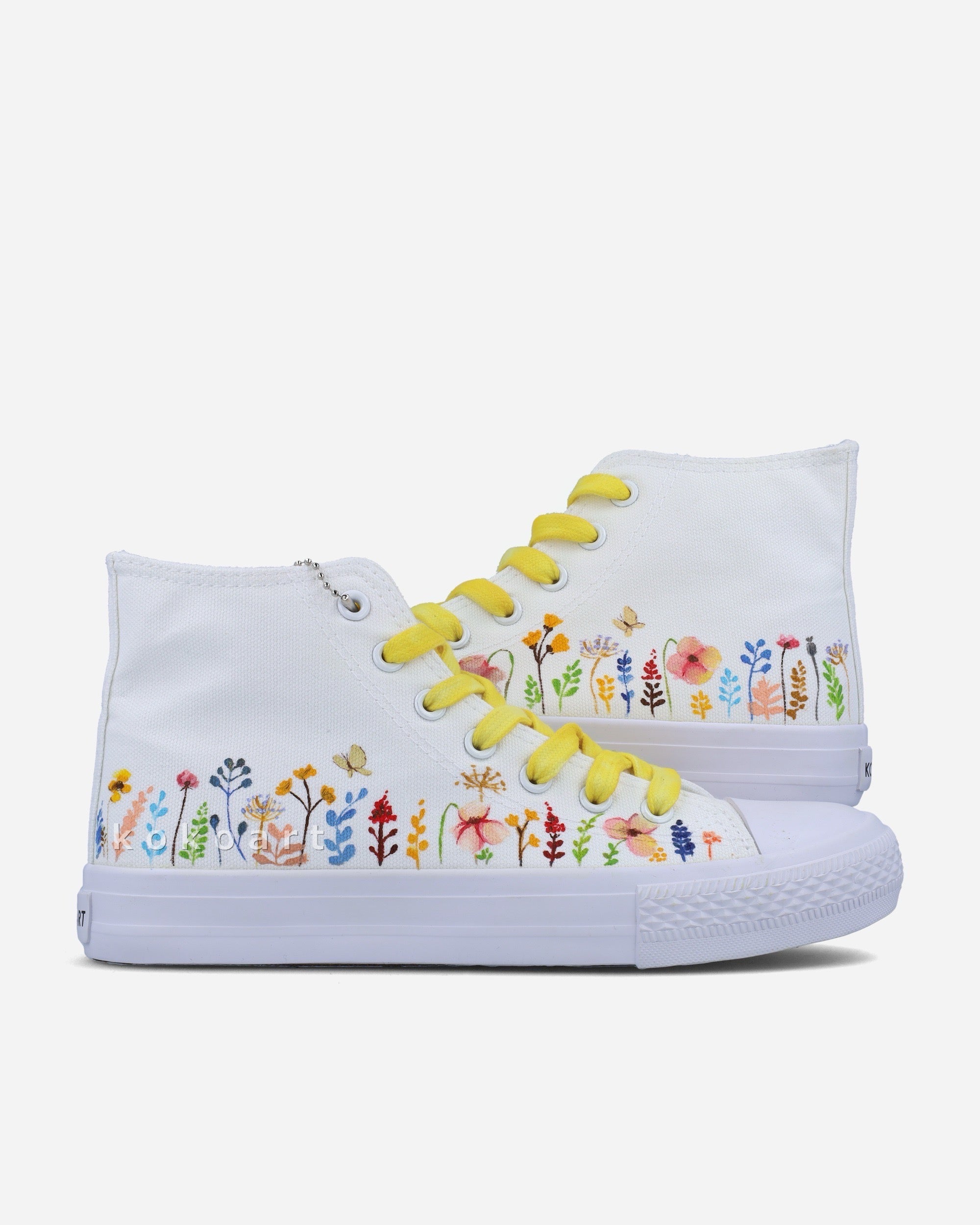 Flowers Hand Painted Shoes KOKO ART