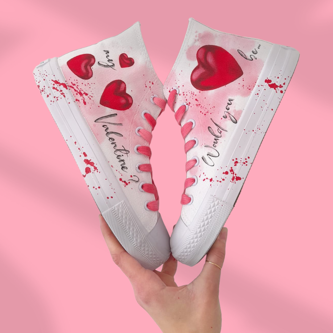 My Valentine Hand Painted Shoes