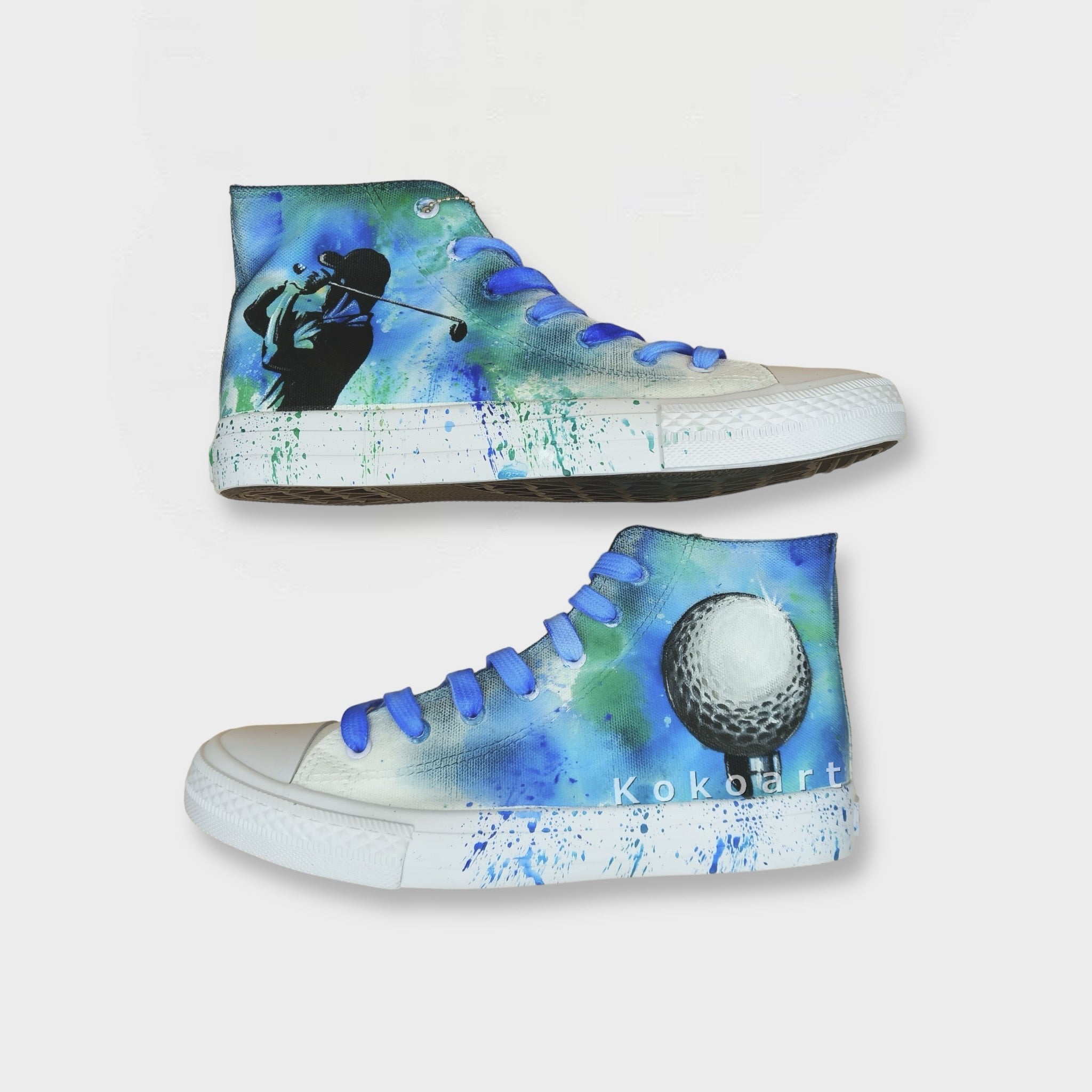 Golf Hand Painted Shoes