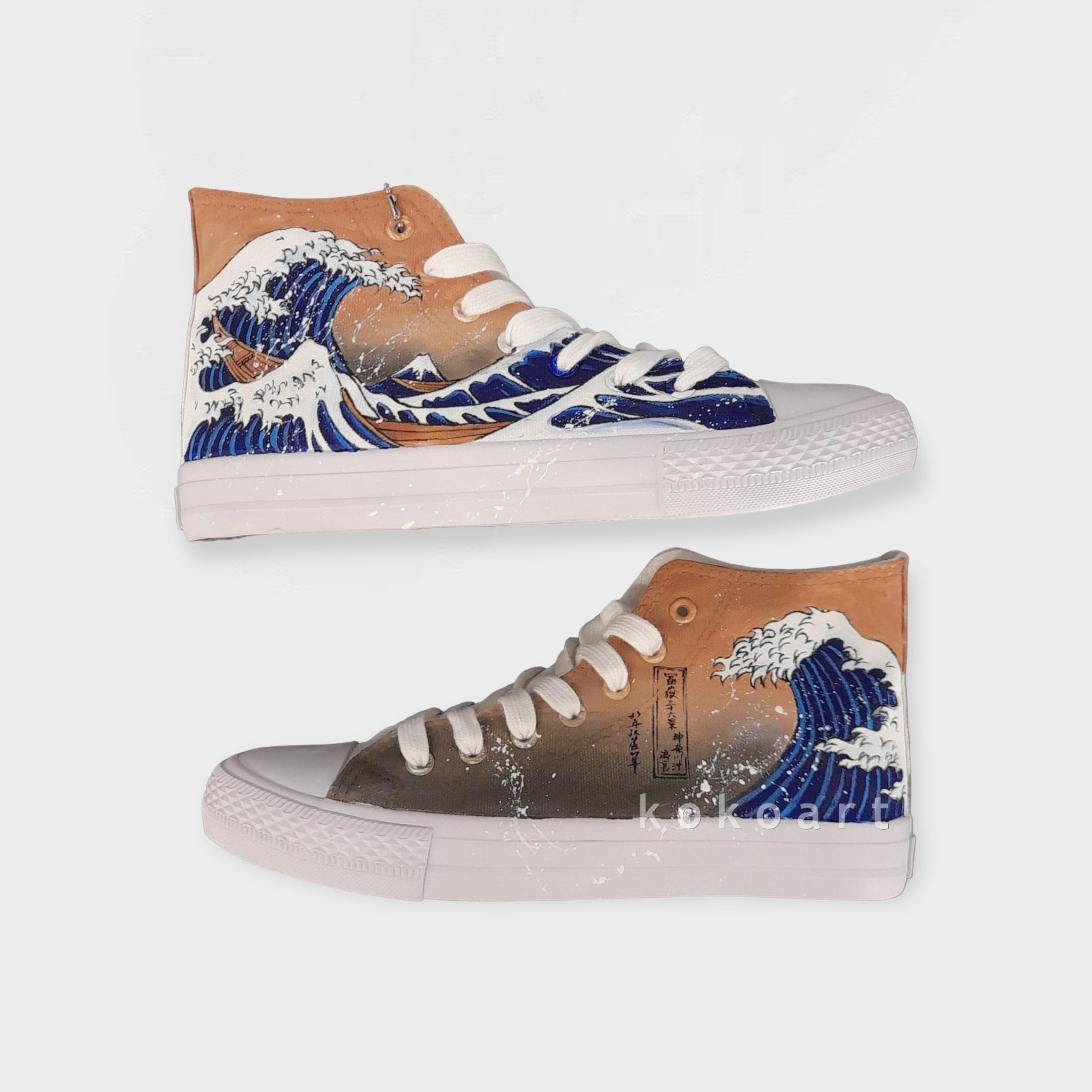 Wave Hand Painted Shoes