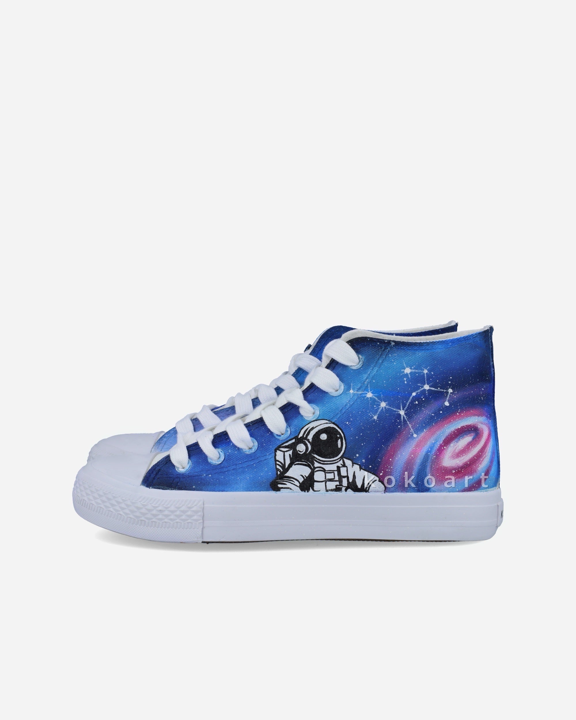 Galaxy with Astronaut Hand Painted Shoes