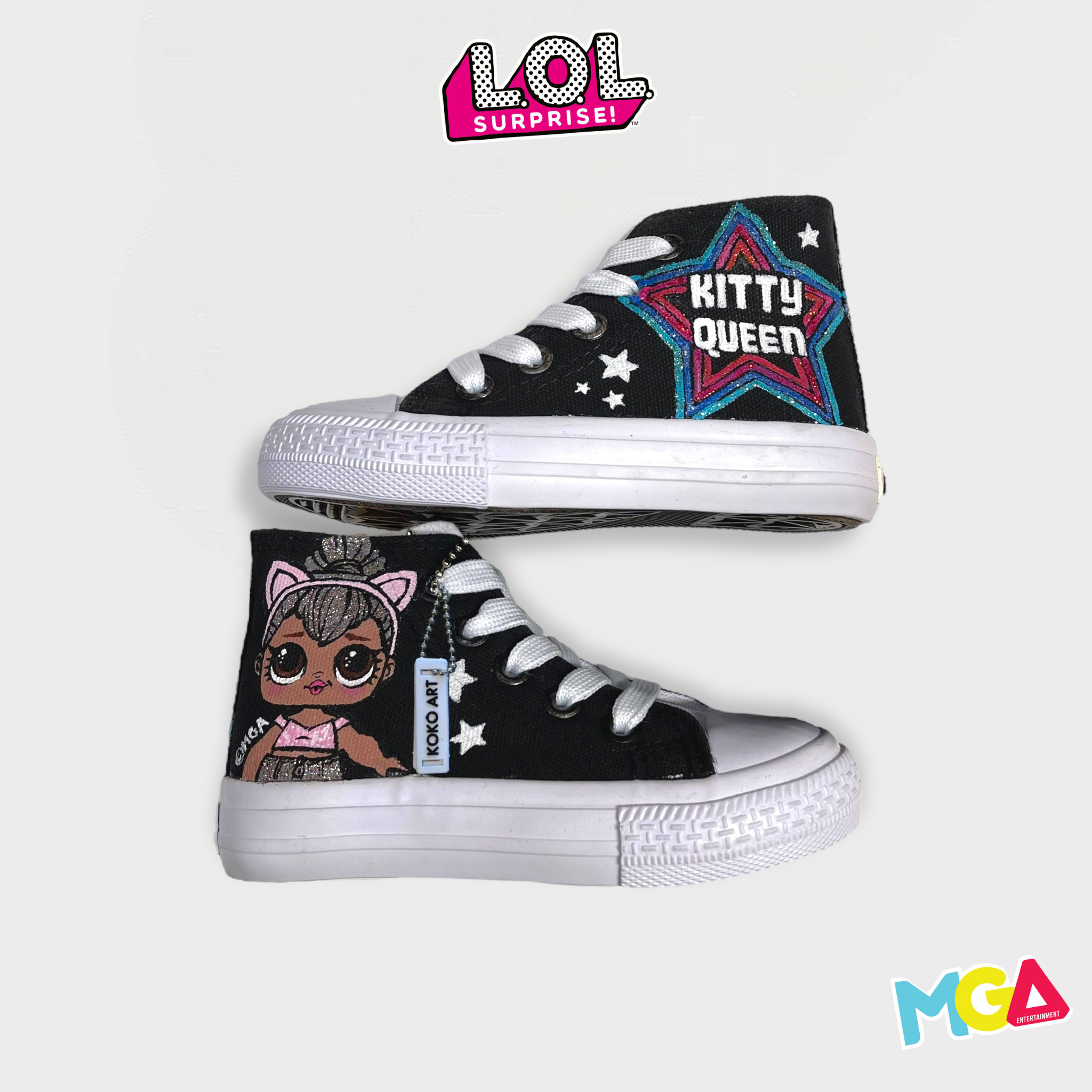 L.O.L. SURPRISE! Kitty Queen Hand Painted Shoes