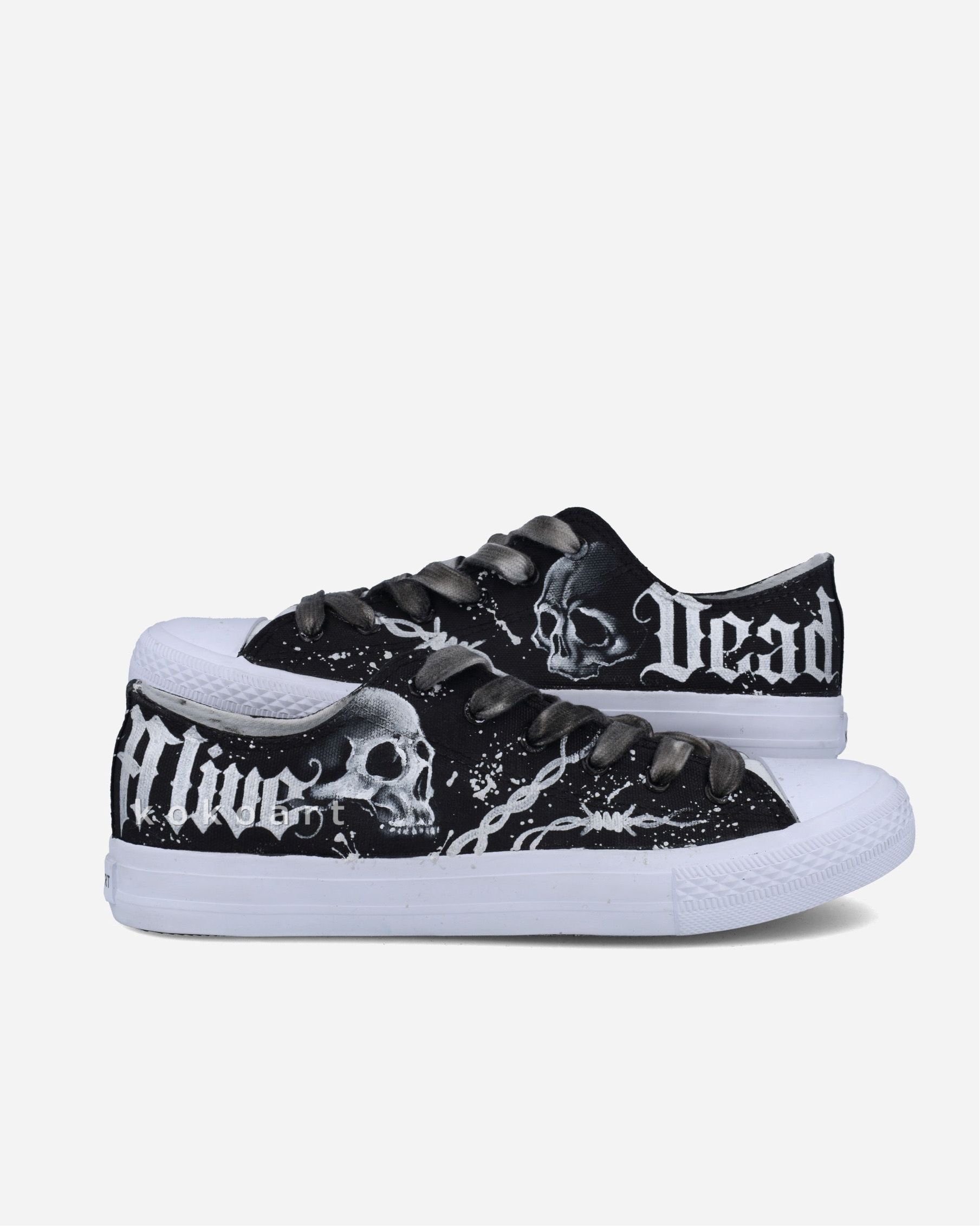 Dead Alive Hand Painted Shoes