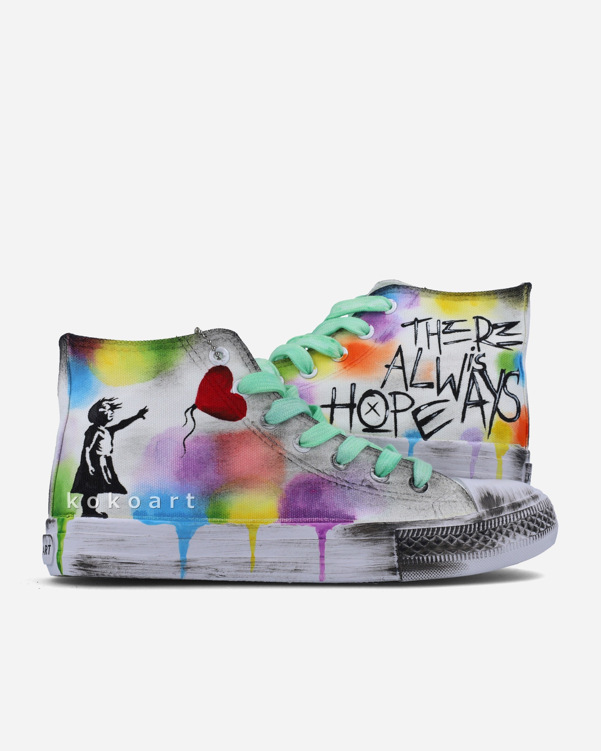 Banksy Colourful Hand Painted Shoes