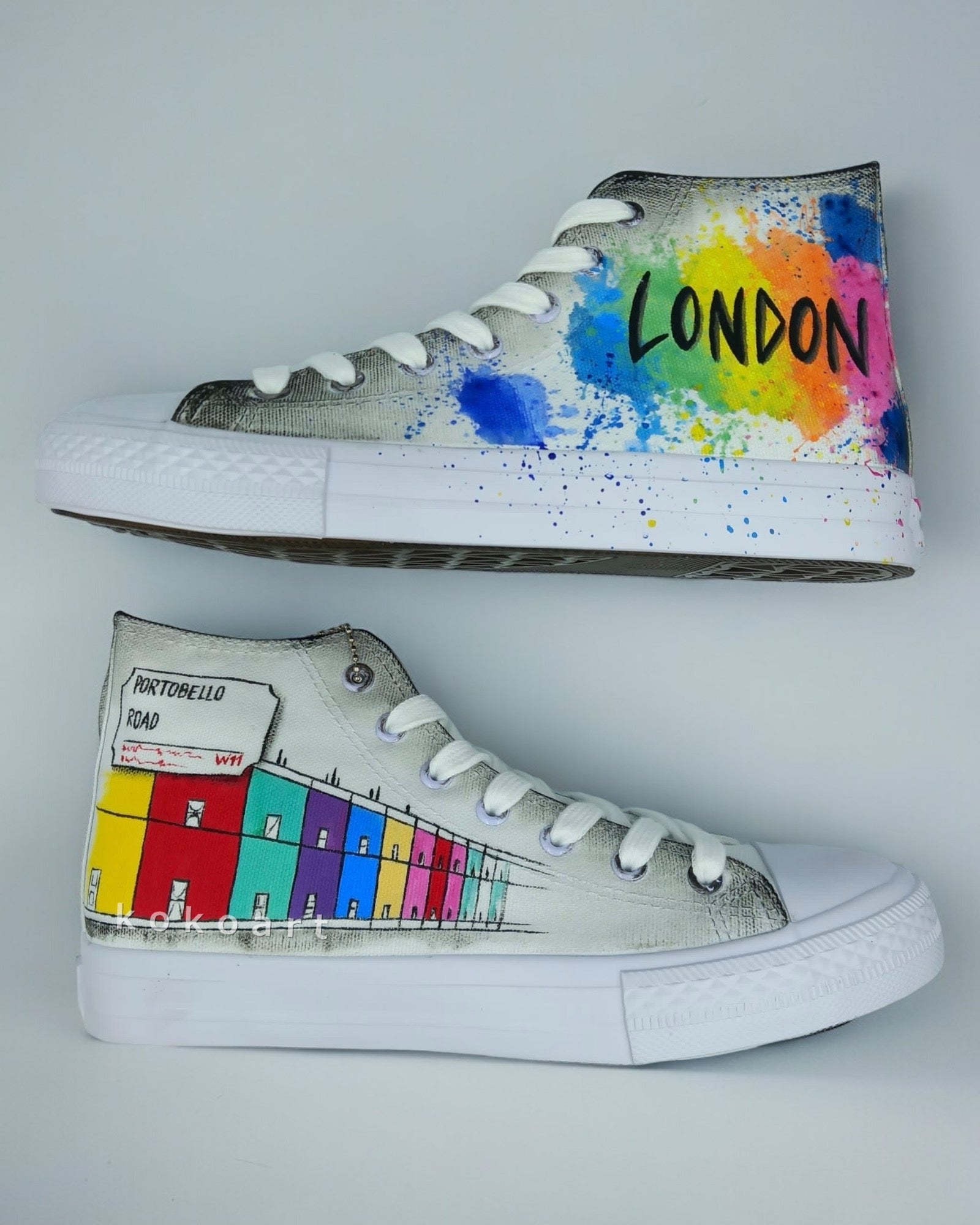 London Hand Painted Shoes KOKO ART - Main Image
