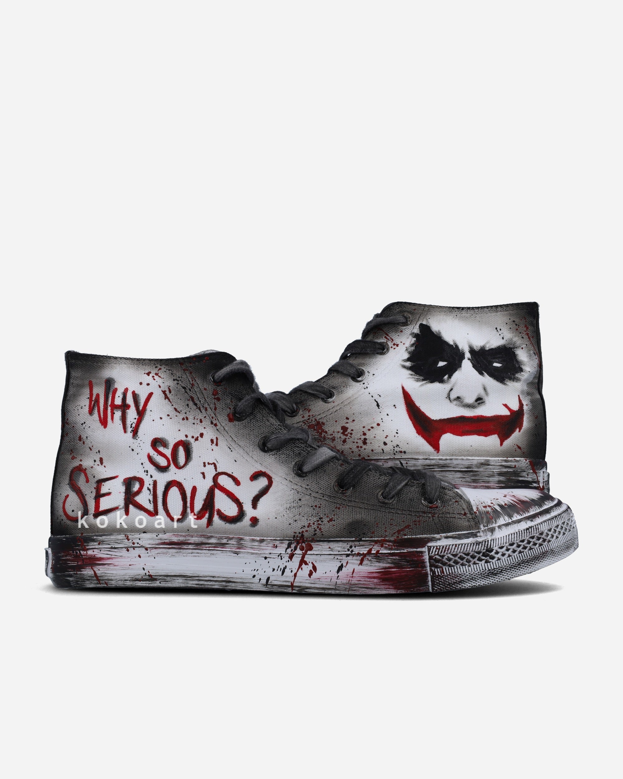Why so Serious Hand Painted Shoes