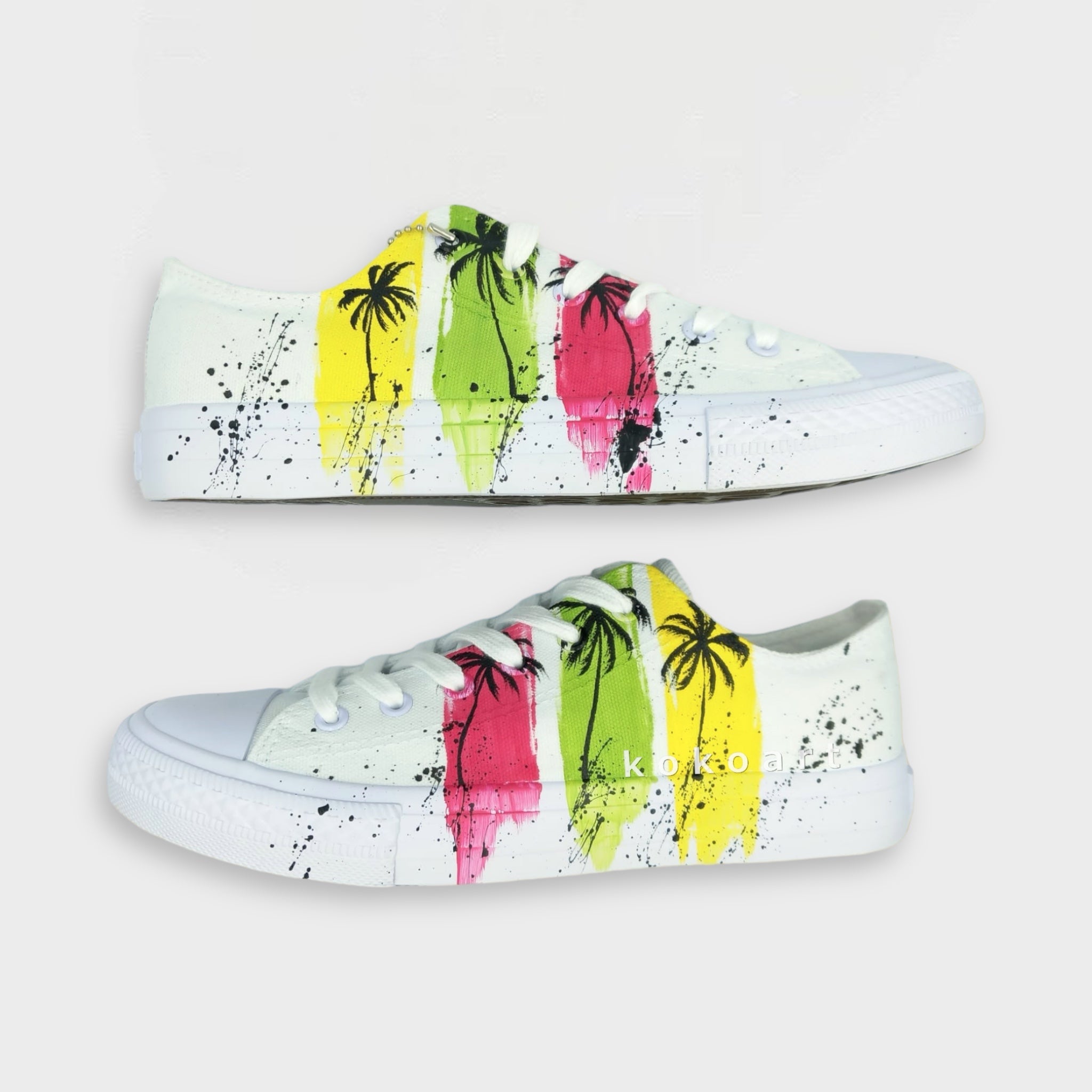 Palm Trees Hand Painted Shoes