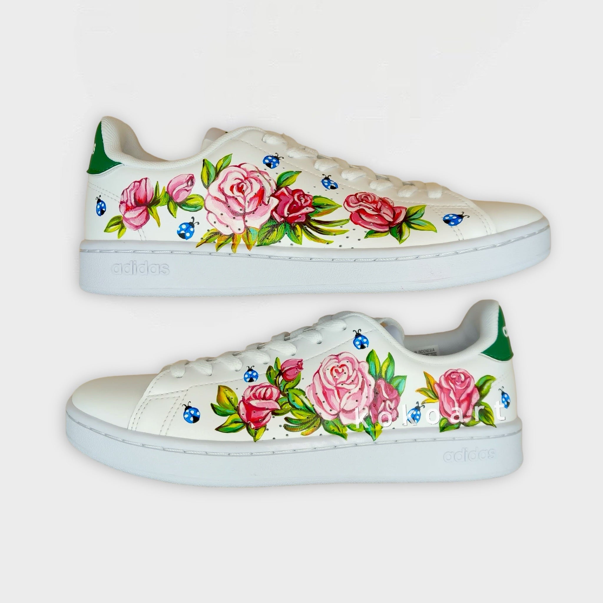 Stan Smith Hand Painted Floral design