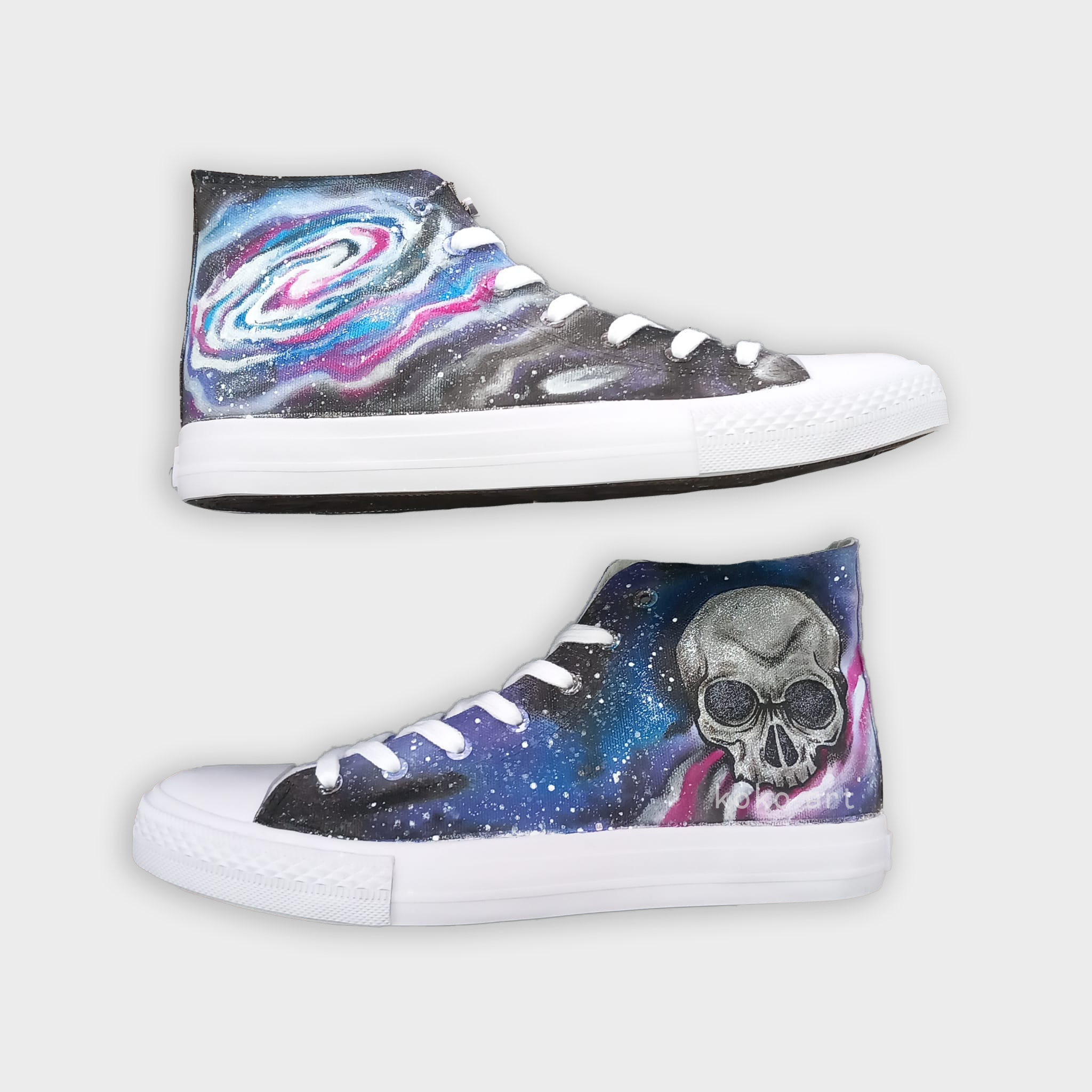 Skulls Galaxy Hand Painted Shoes
