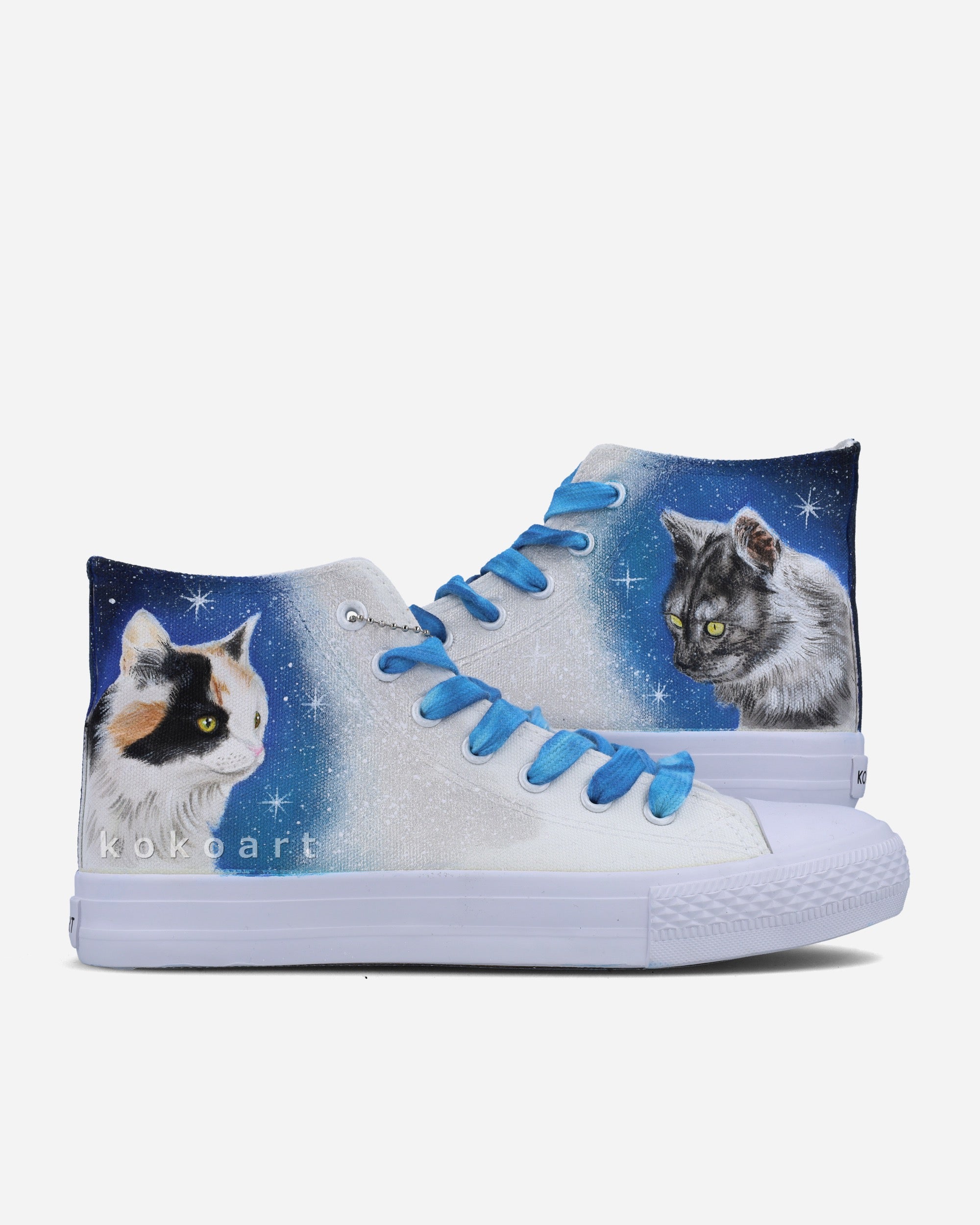 Night Sky Pet Portraits Hand Painted Shoes