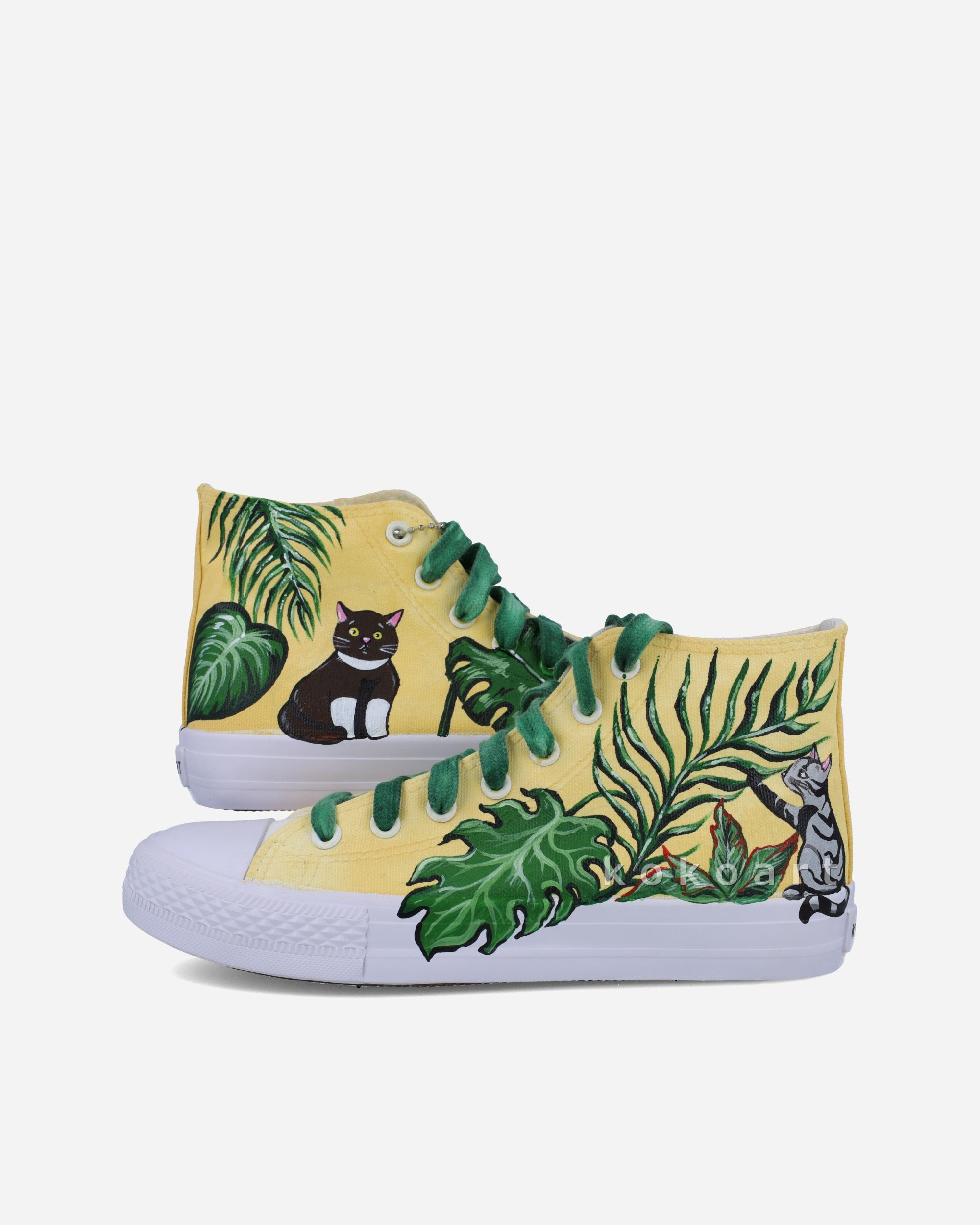 Cat Illustration Hand Painted Shoes