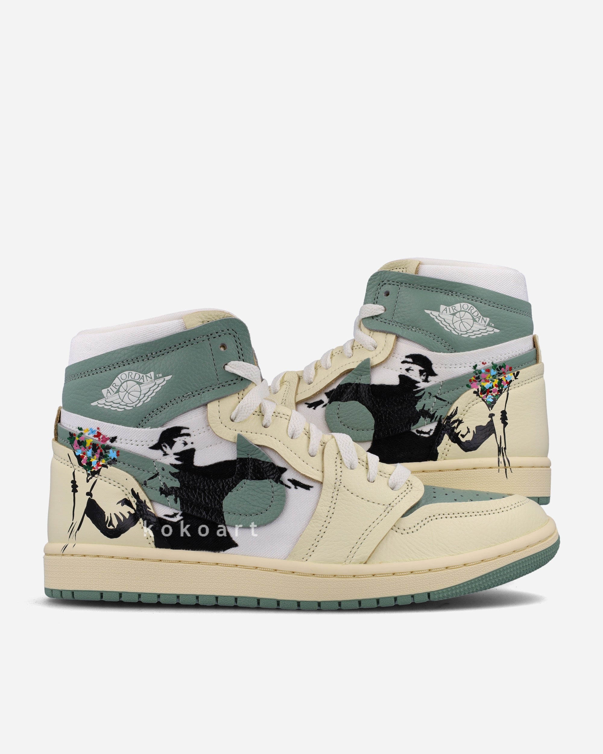 Air Jordan Hand Painted Graffiti KOKO ART