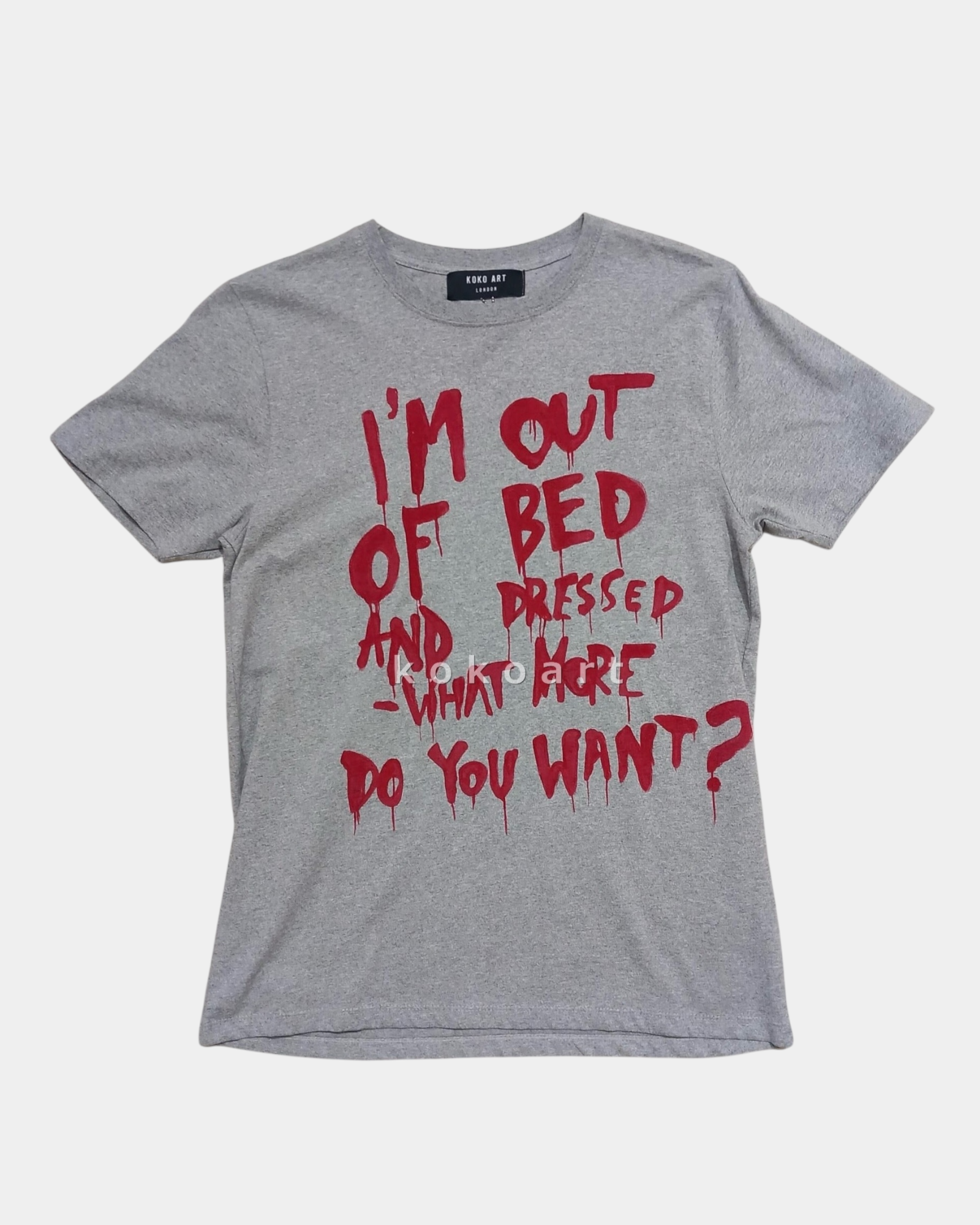 Red Quote - Hand painted Organic Cotton Clothing