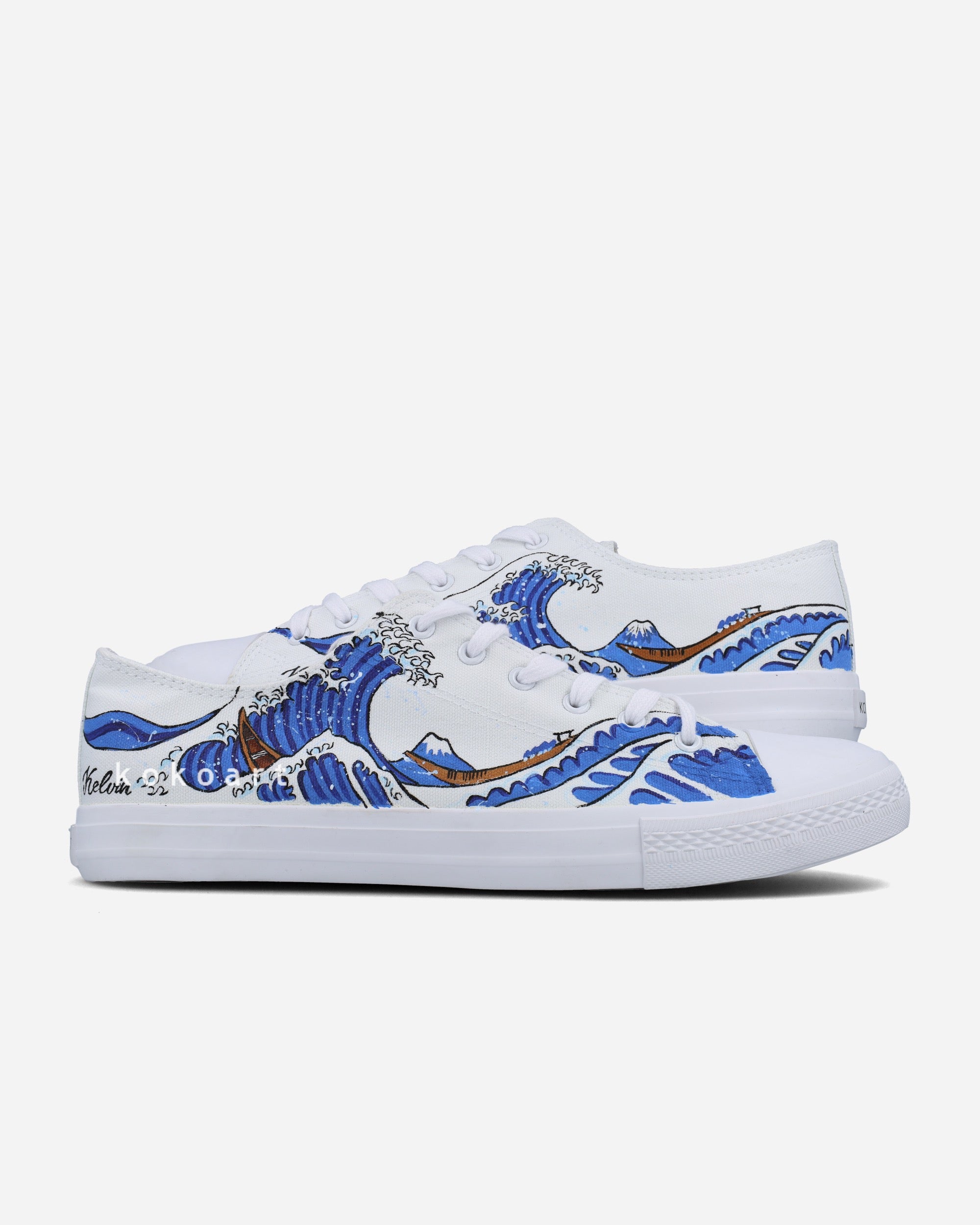 Waves Hand Painted Shoes