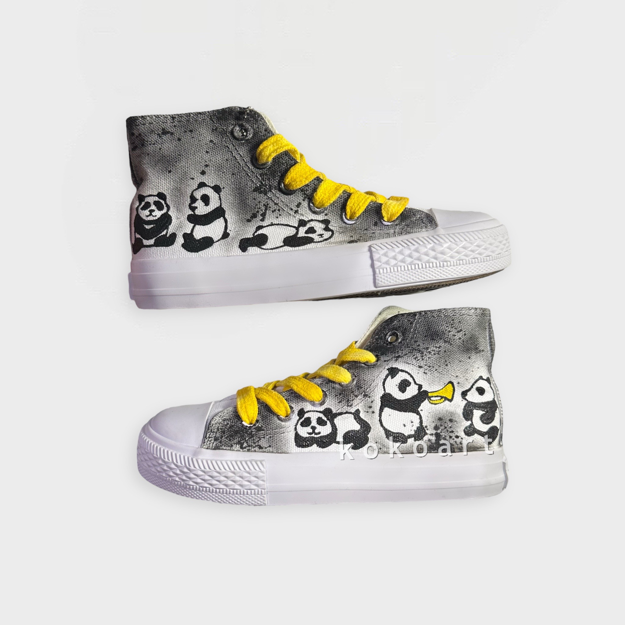 Pandas Hand Painted Shoes