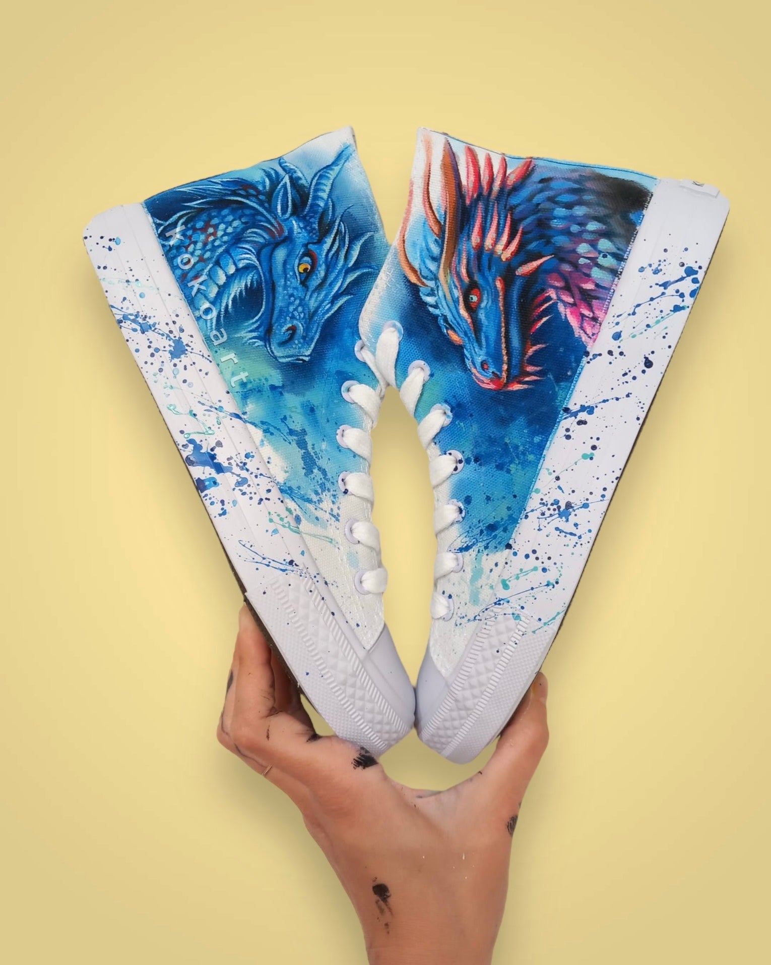 Dragons Hand Painted Shoes