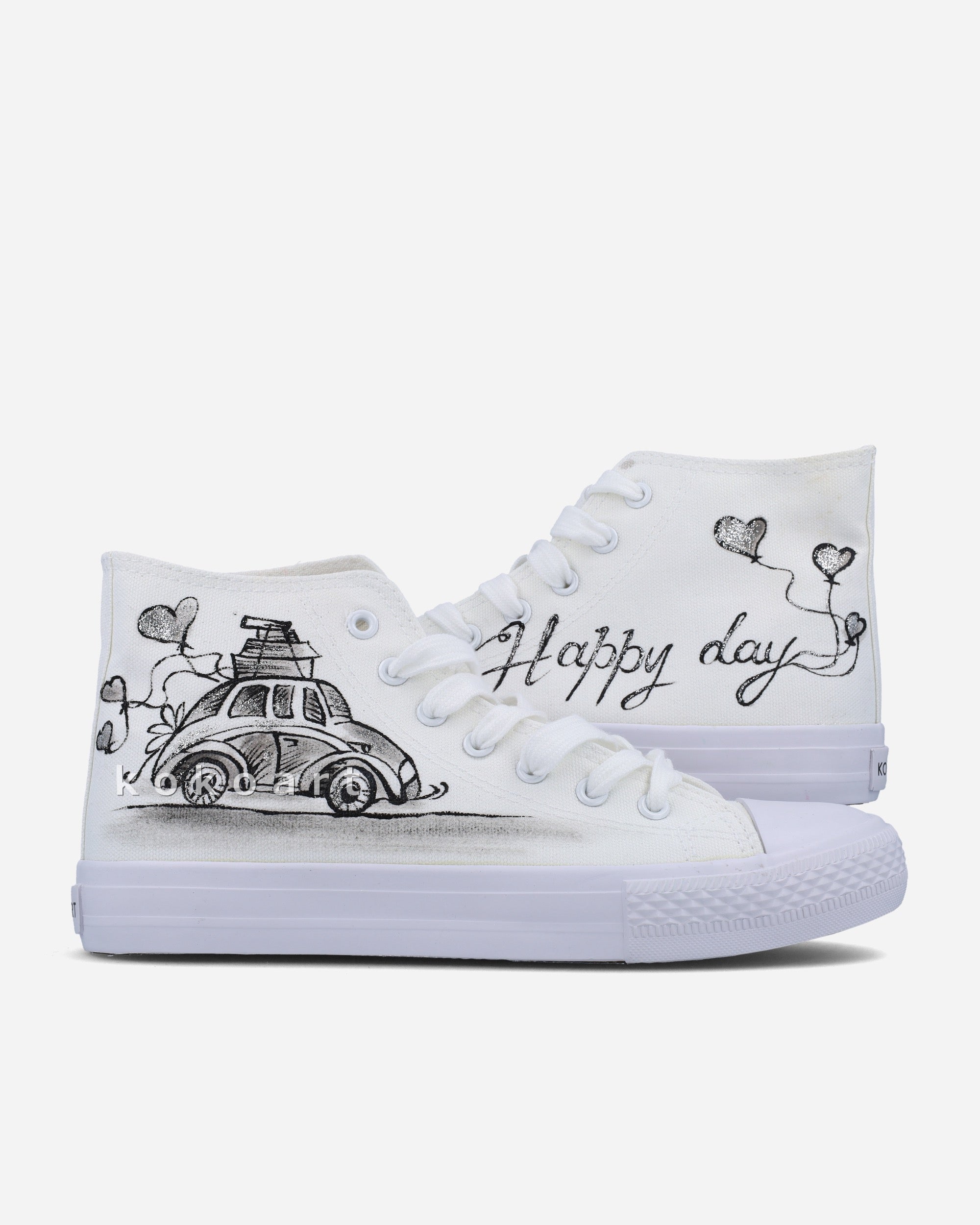 Happy Day Silver Wedding Shoes