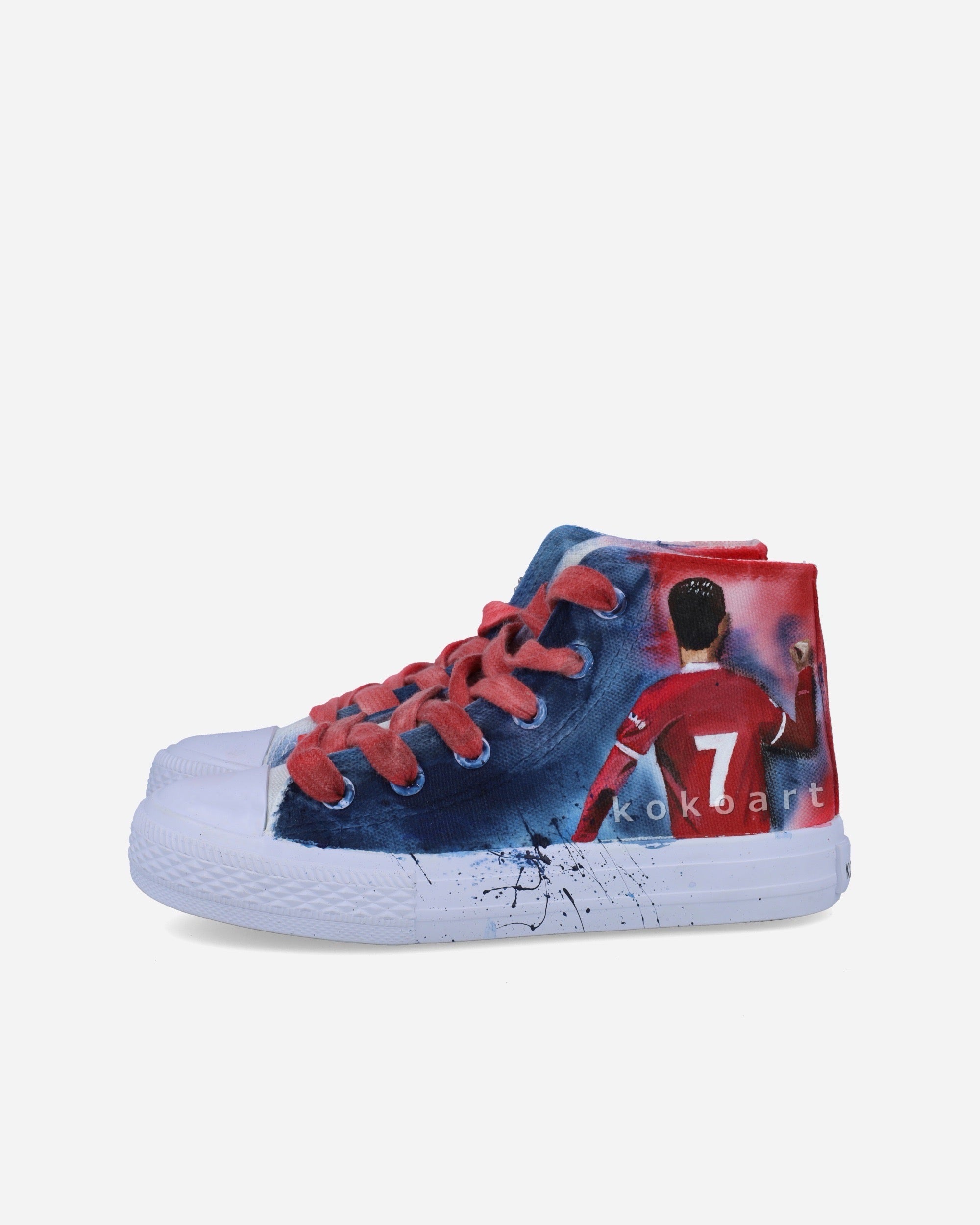 Football Player Hand Painted Shoes