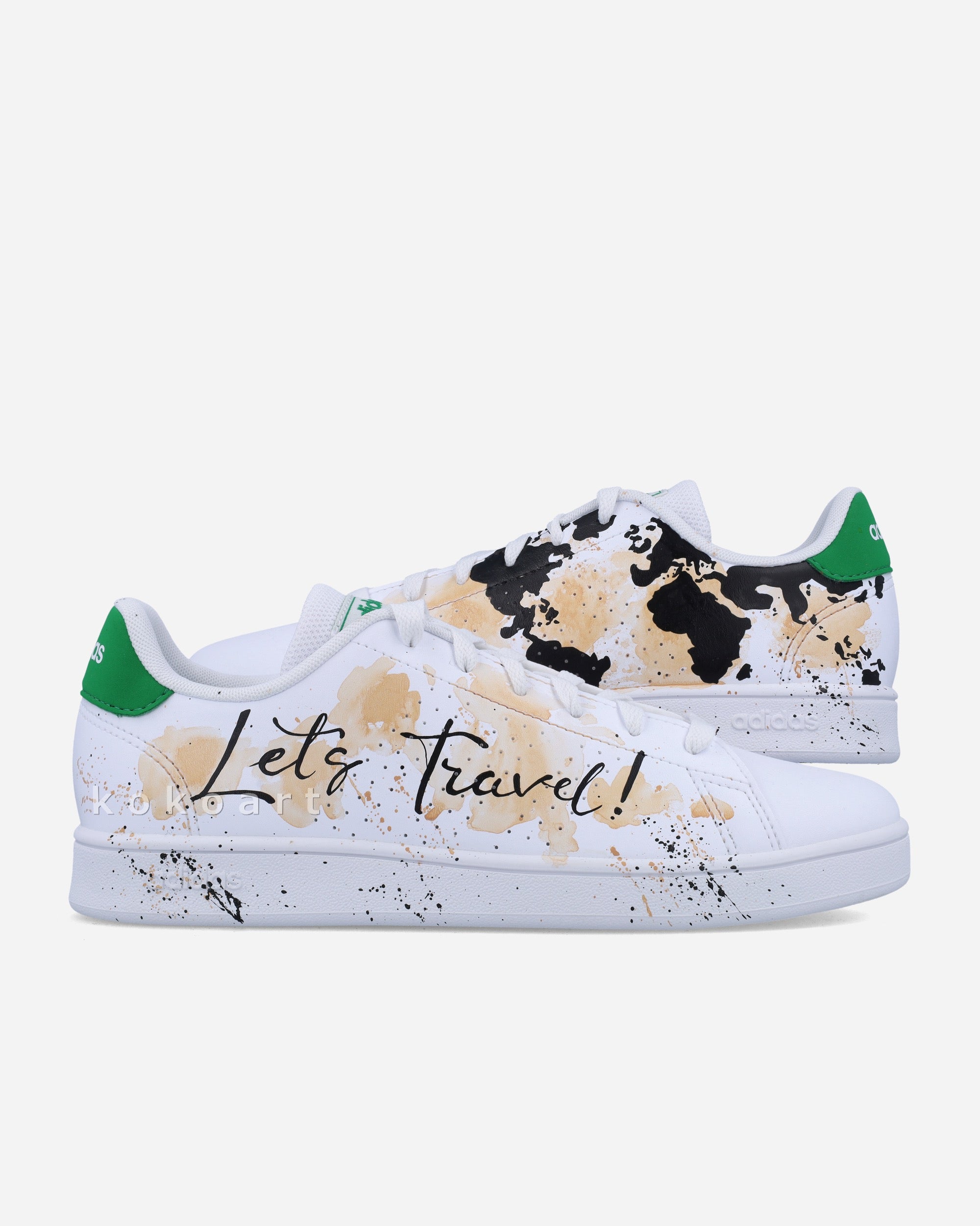 Adidas Hand Painted Let's Travel