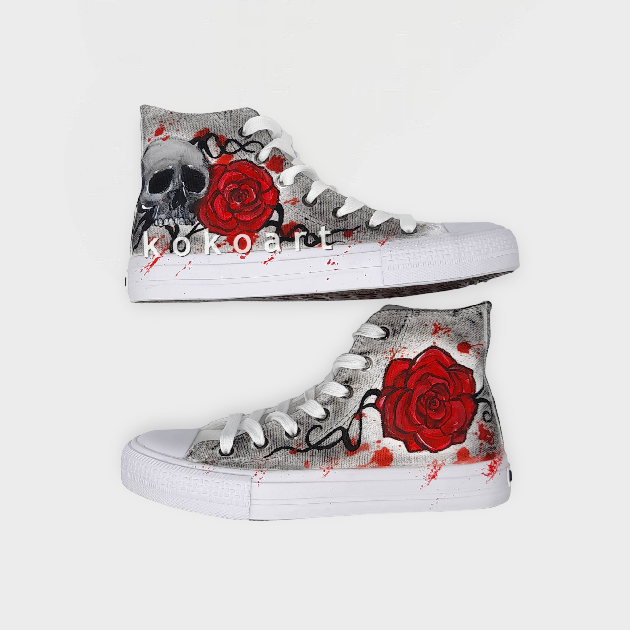Skulls Hand Painted Shoes