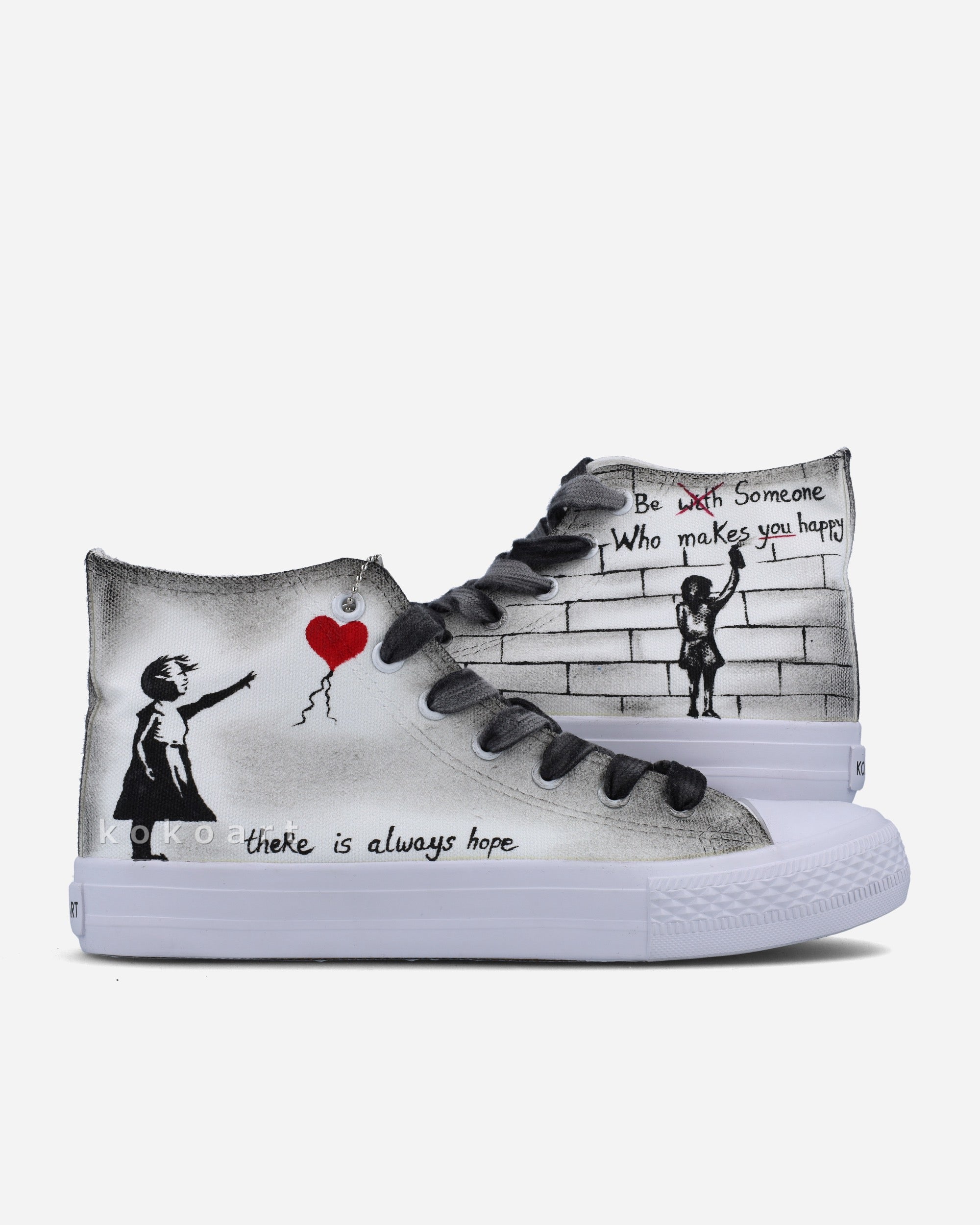 Banksy Hand Painted Shoes