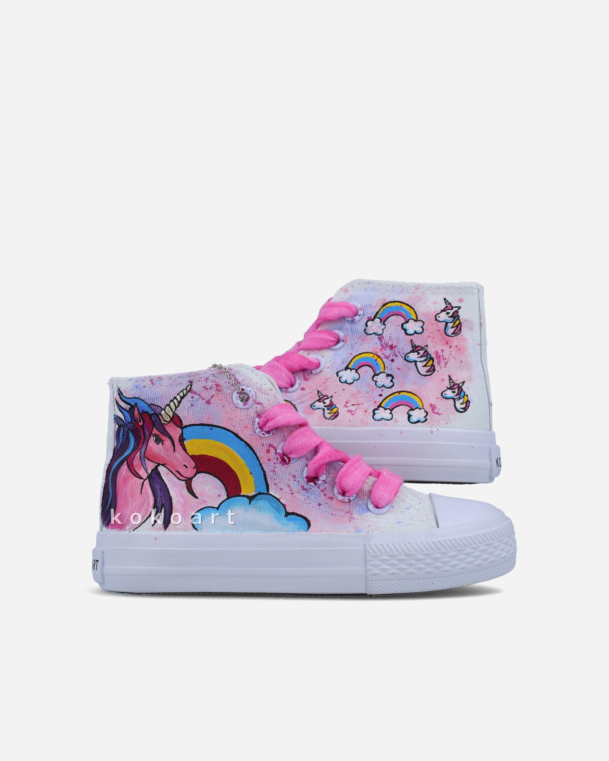 Unicorns and Rainbows Hand Painted Shoes
