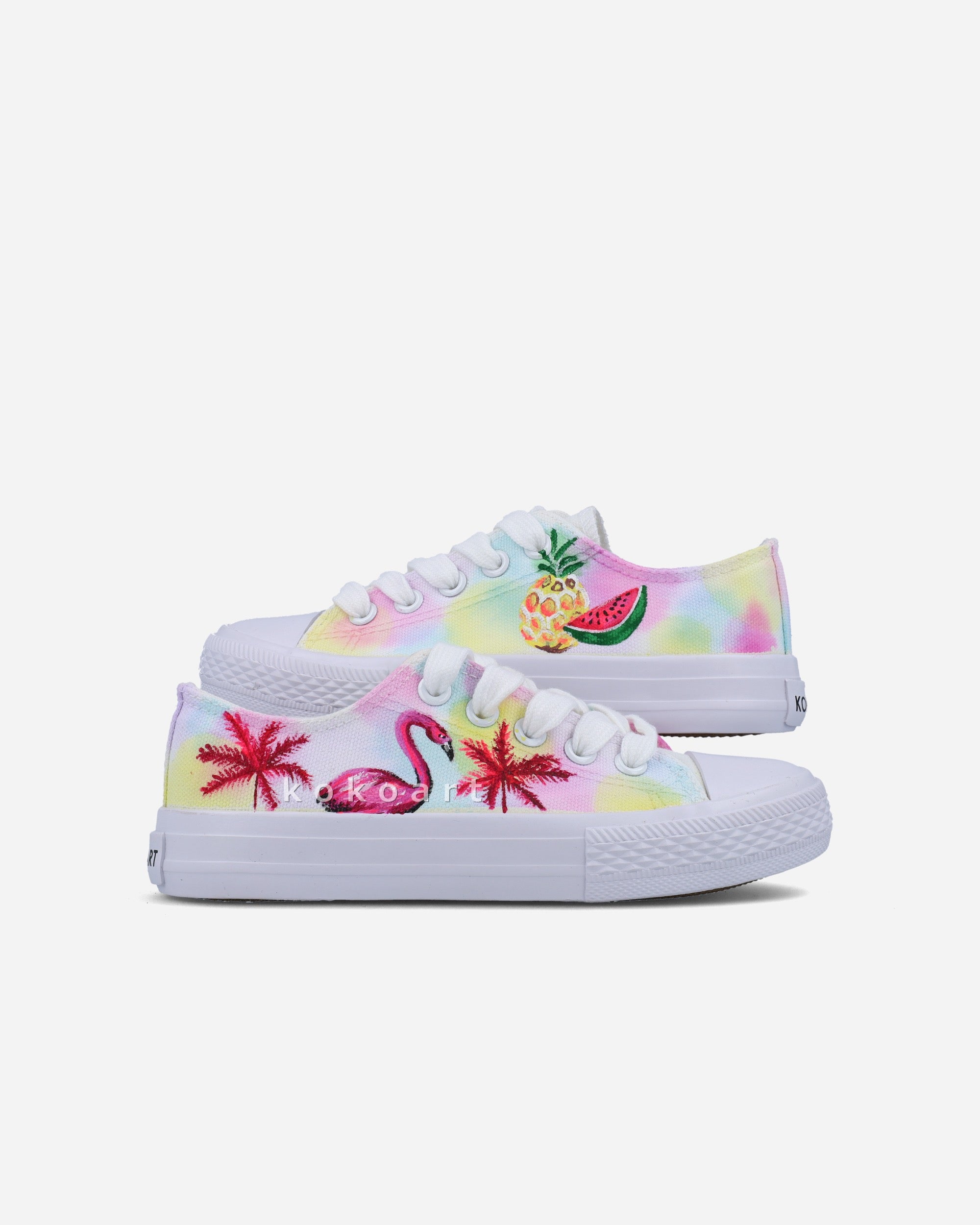 Flamingo Hand Painted Shoes KOKO ART