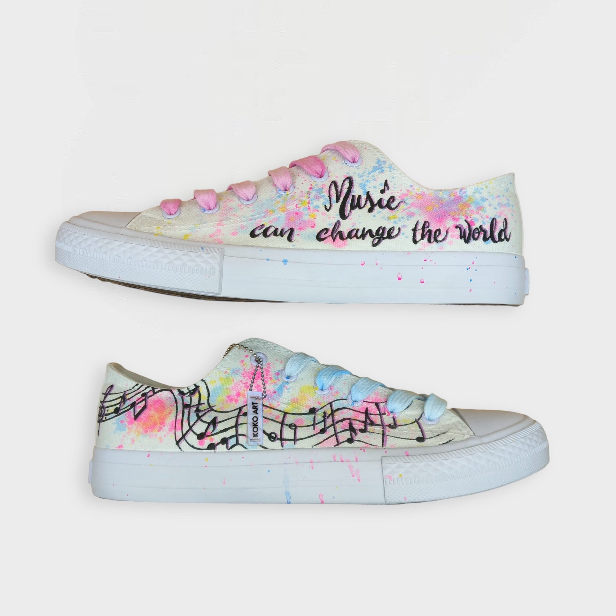 Music Notes Hand Painted Shoes