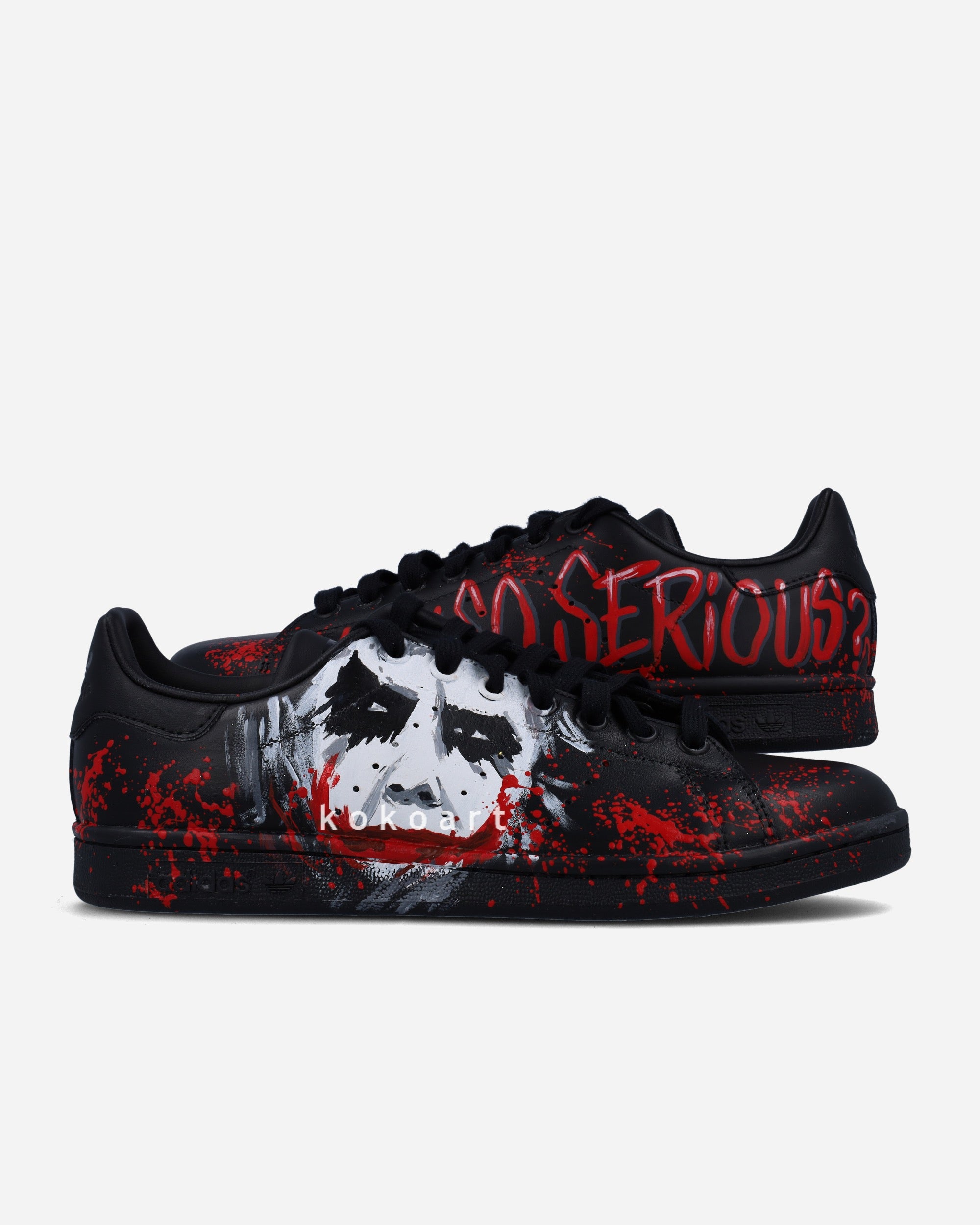 Adidas Hand Painted Why so Serious? - KOKO ART Adidas Hand Painted Why so Serious? - KOKO ART