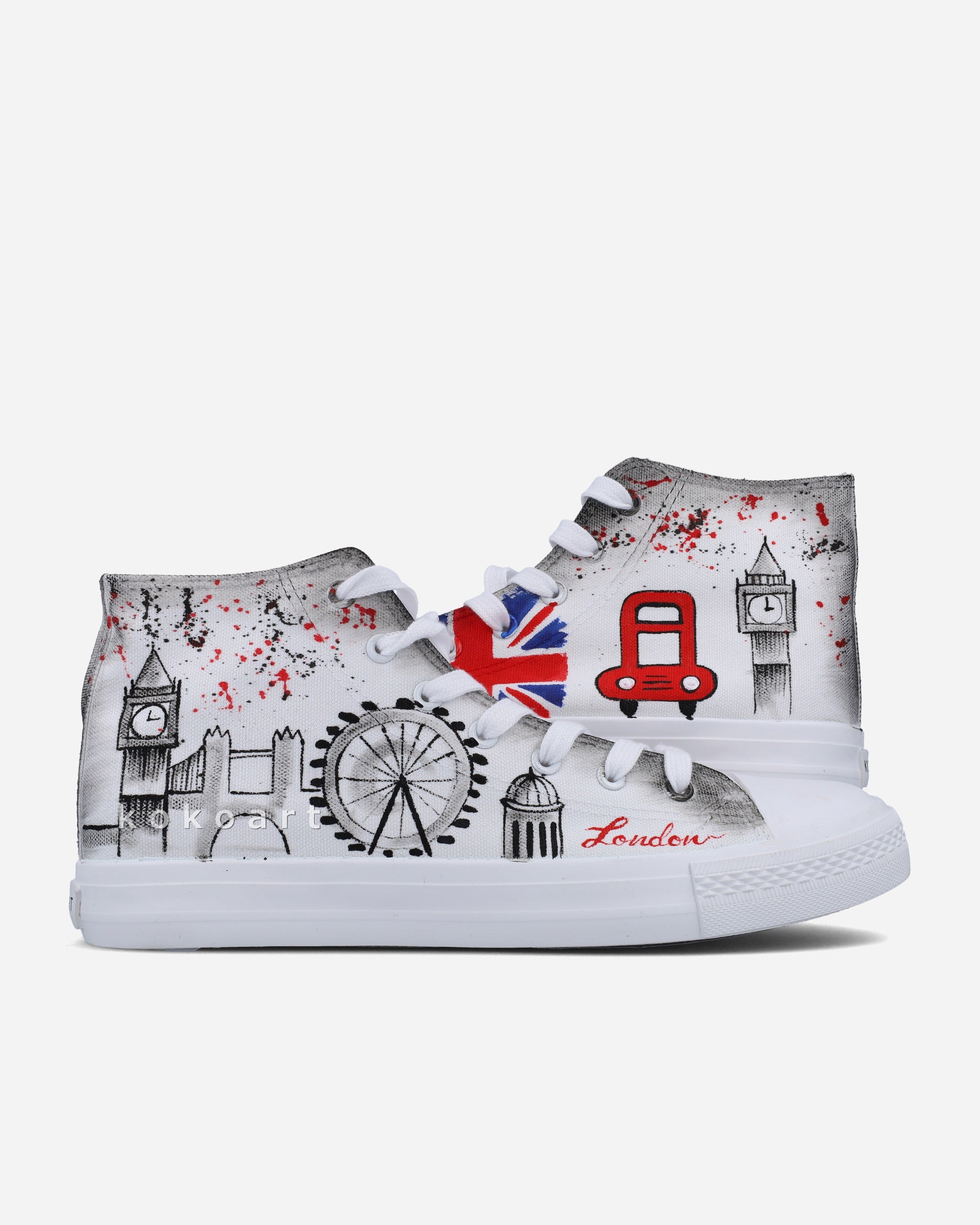 London Doodles Hand Painted Shoes