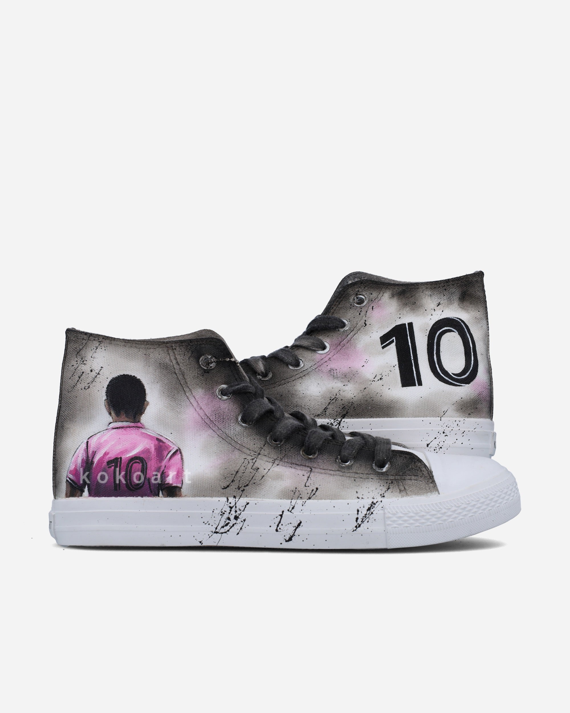 Football Player Hand Painted Shoes