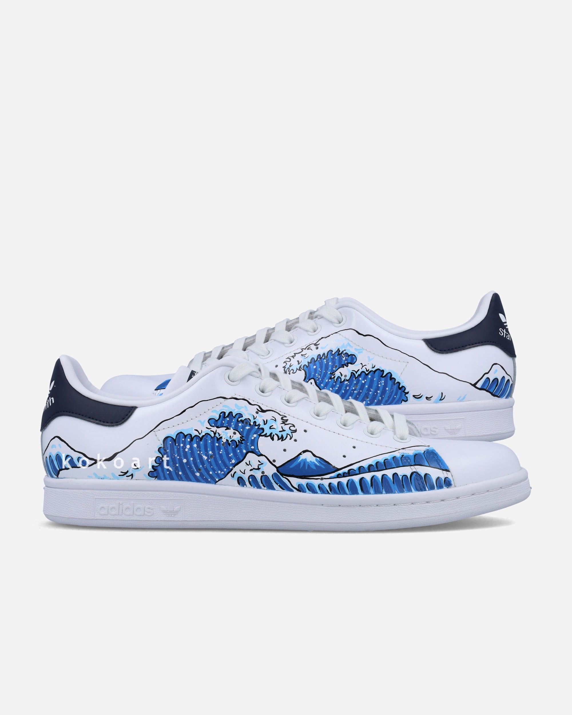 Stan Smith Hand Painted Great Wave