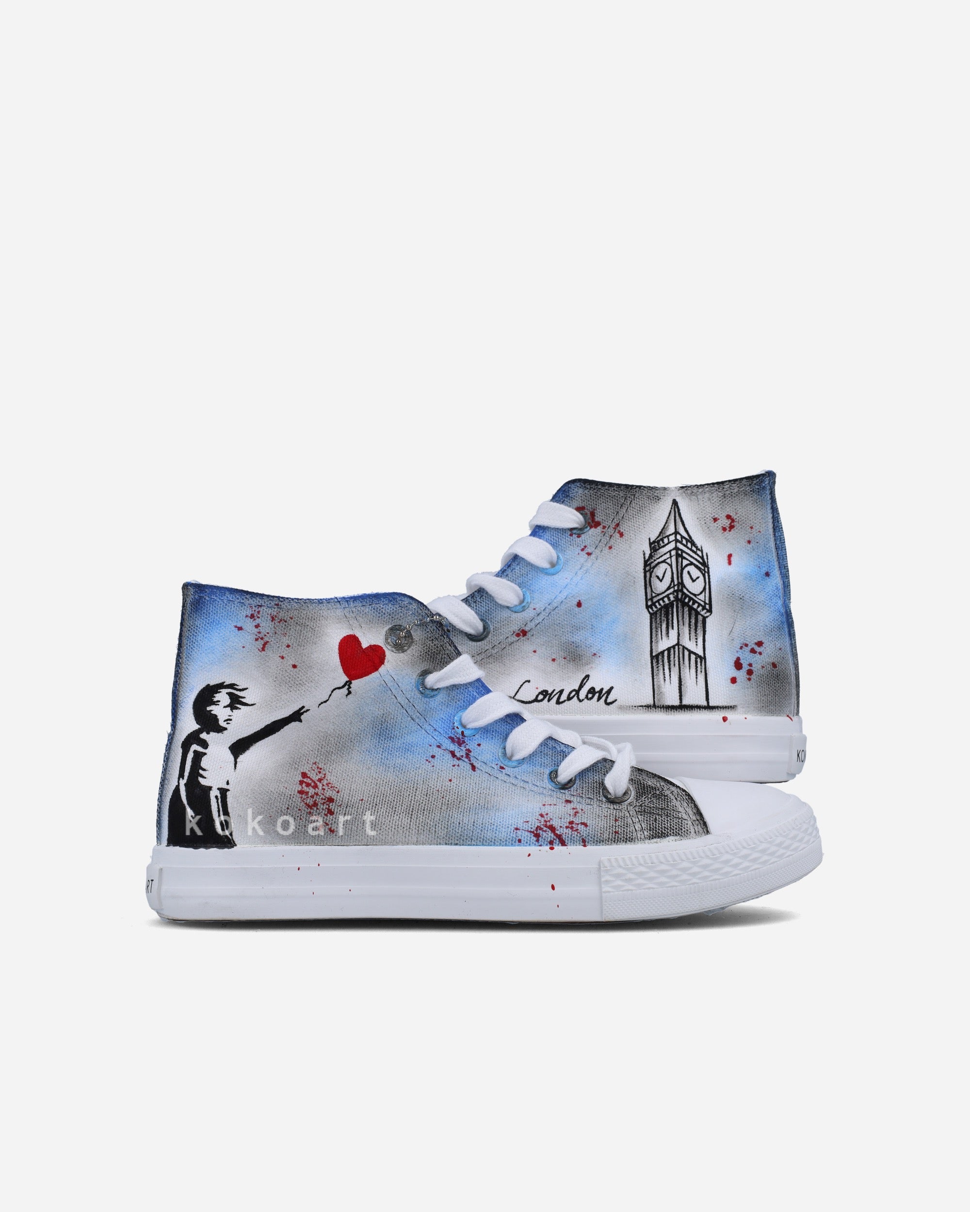 Big Ben Graffiti Hand Painted Shoes