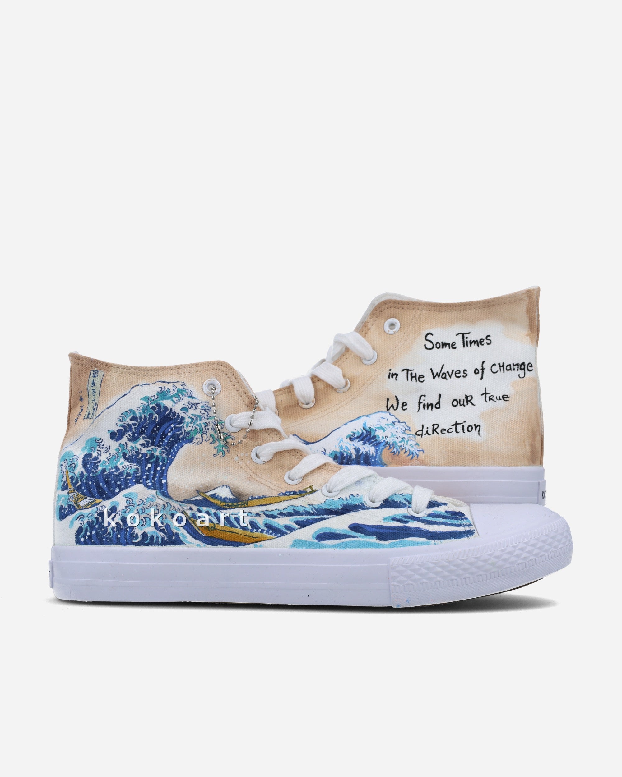 Great Wave Hand Painted Shoes