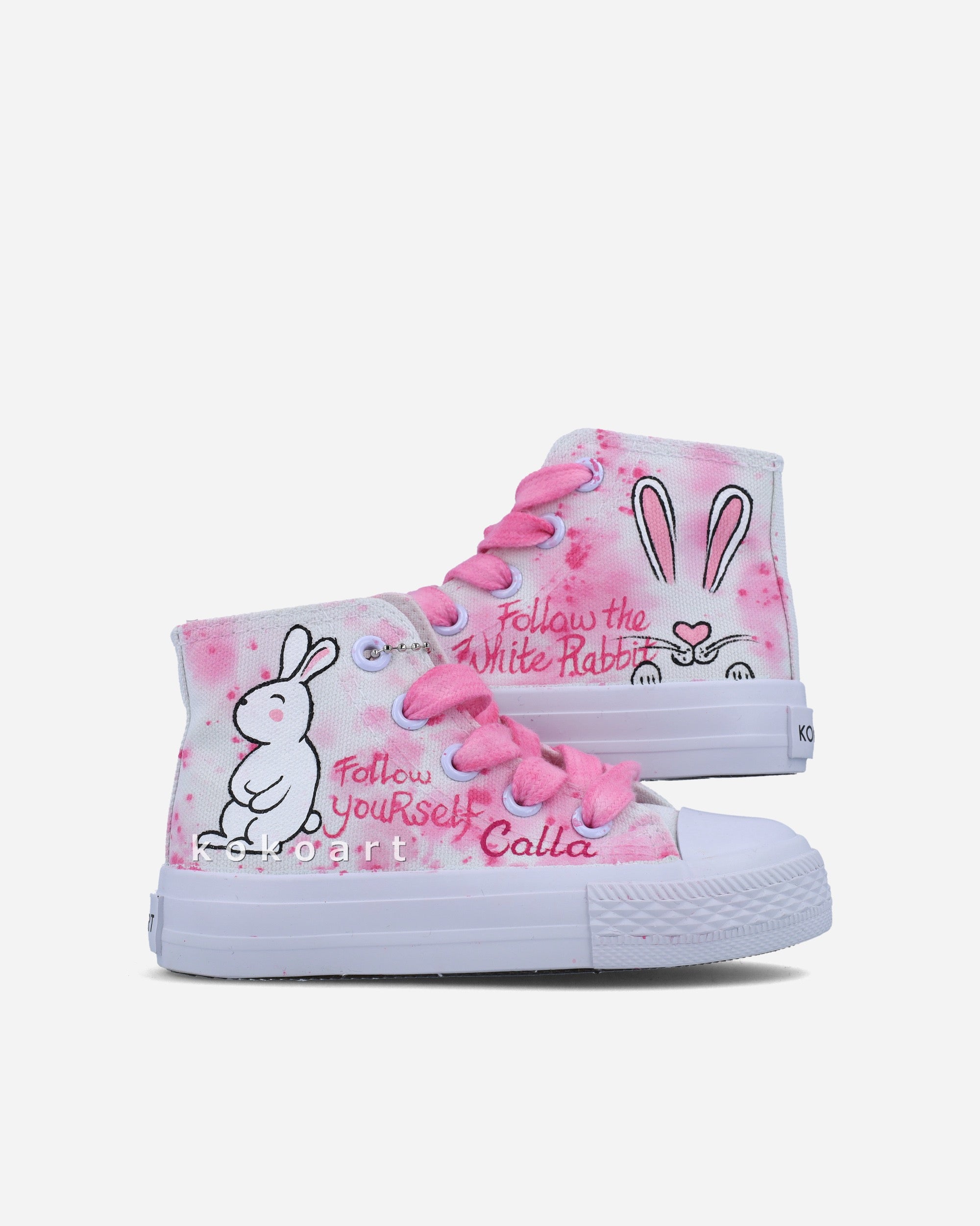 White Rabbit Hand Painted Shoes KOKO ART - Main Image